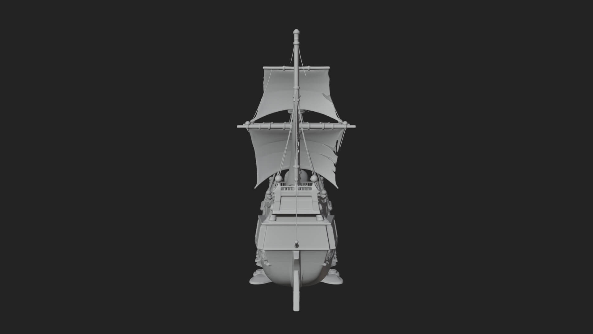 Skull Prow Pirate Ship Model Design 3 3D Print Model 3D Model