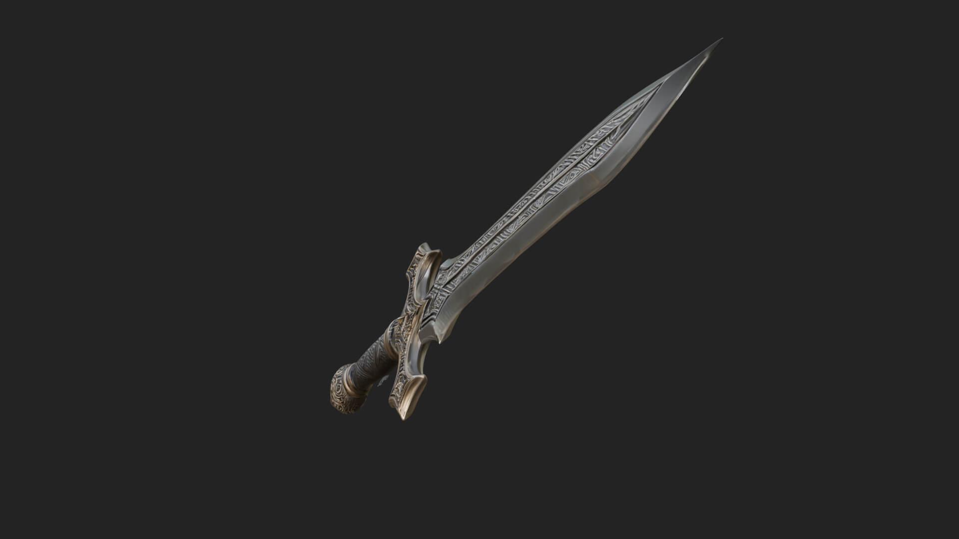 Slim Rapier Blade Model Design 1 3D Print Model 3D Model
