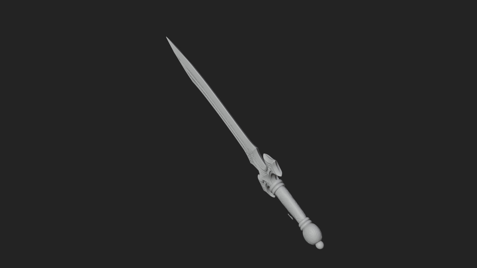 Slim Rapier Blade Model Design 1 3D Print Model 3D Model
