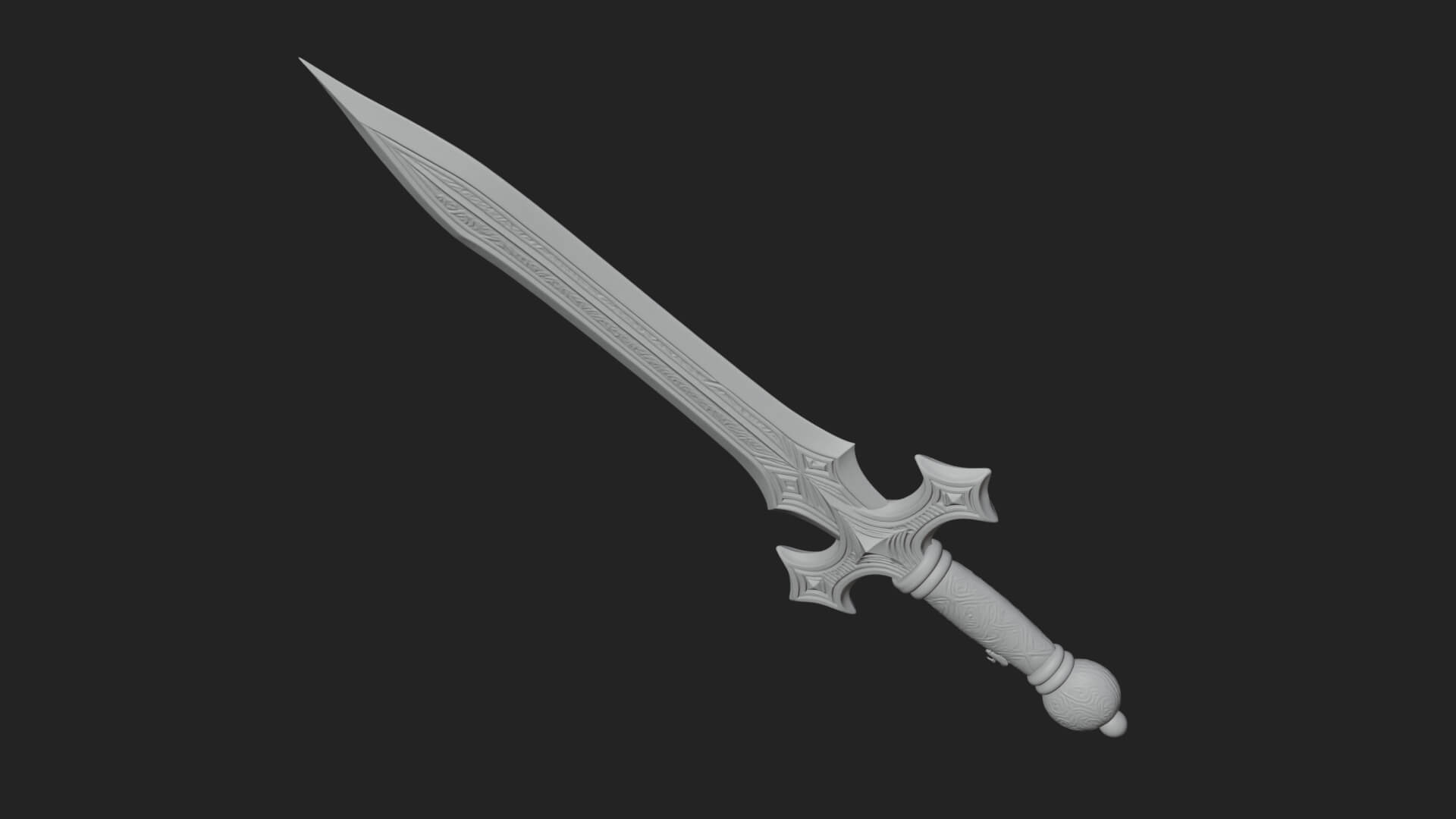 Slim Rapier Blade Model Design 1 3D Print Model 3D Model