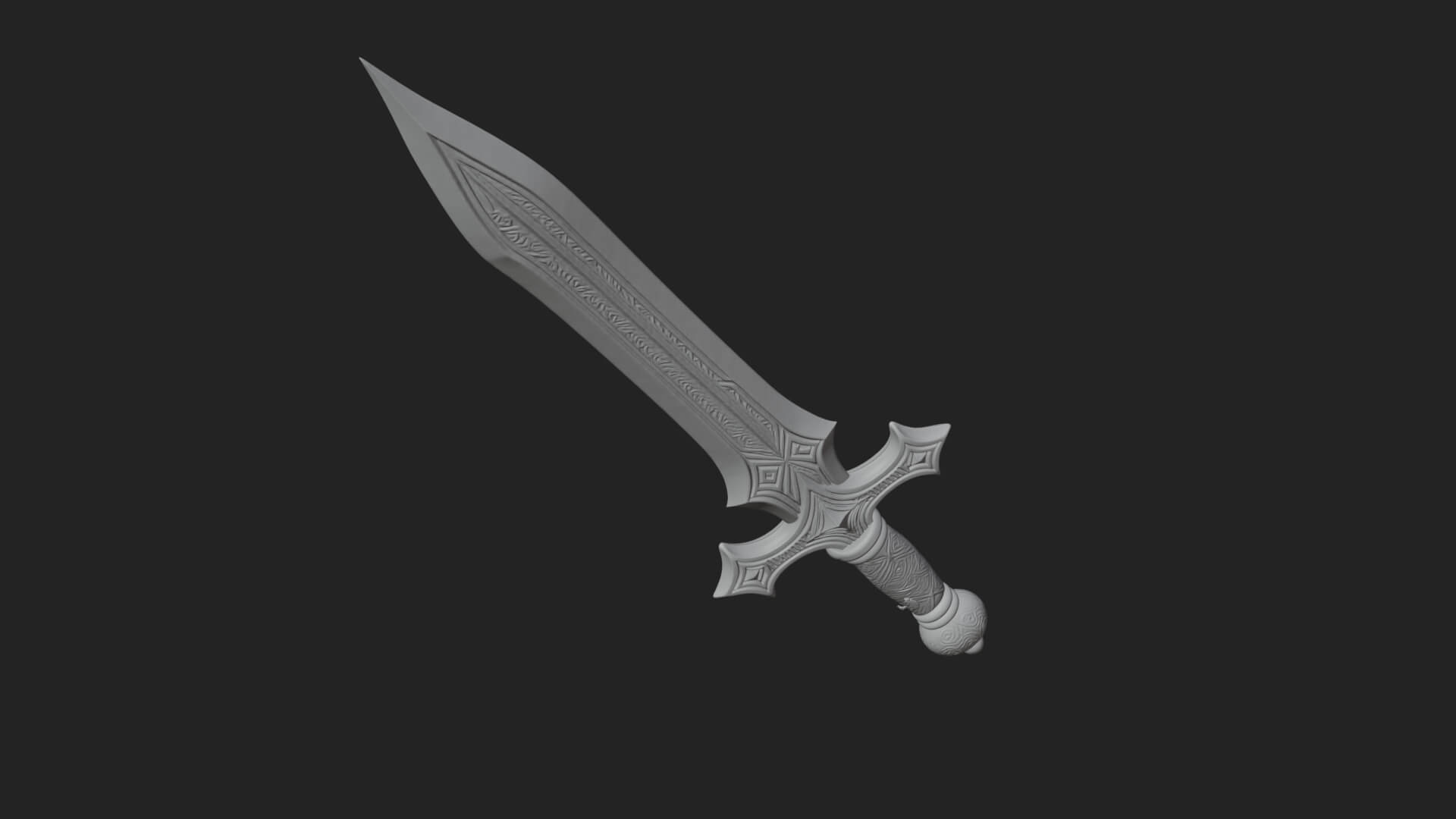 Slim Rapier Blade Model Design 1 3D Print Model 3D Model