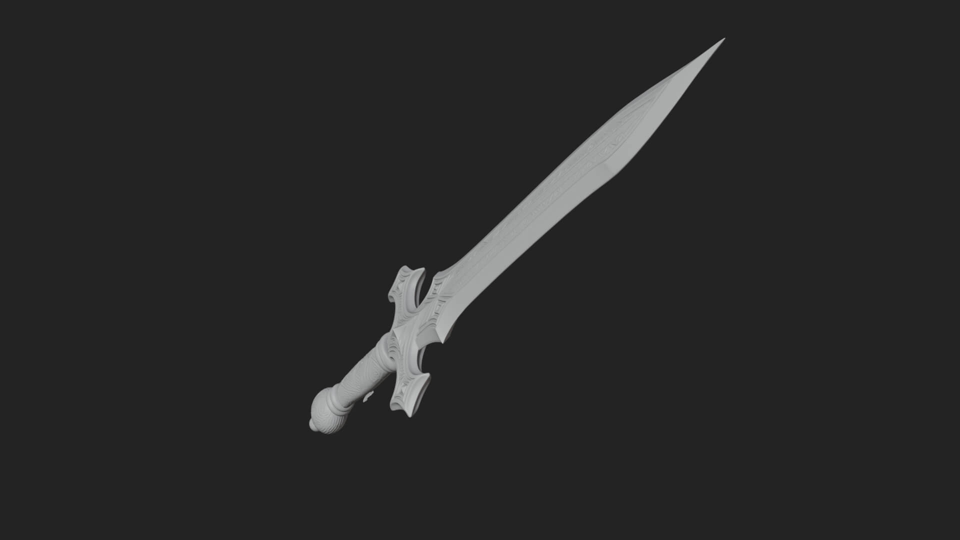Slim Rapier Blade Model Design 1 3D Print Model 3D Model