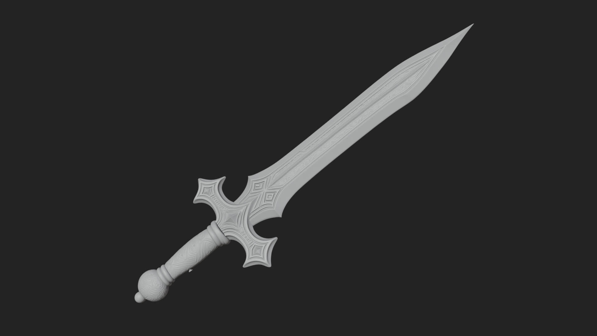 Slim Rapier Blade Model Design 1 3D Print Model 3D Model