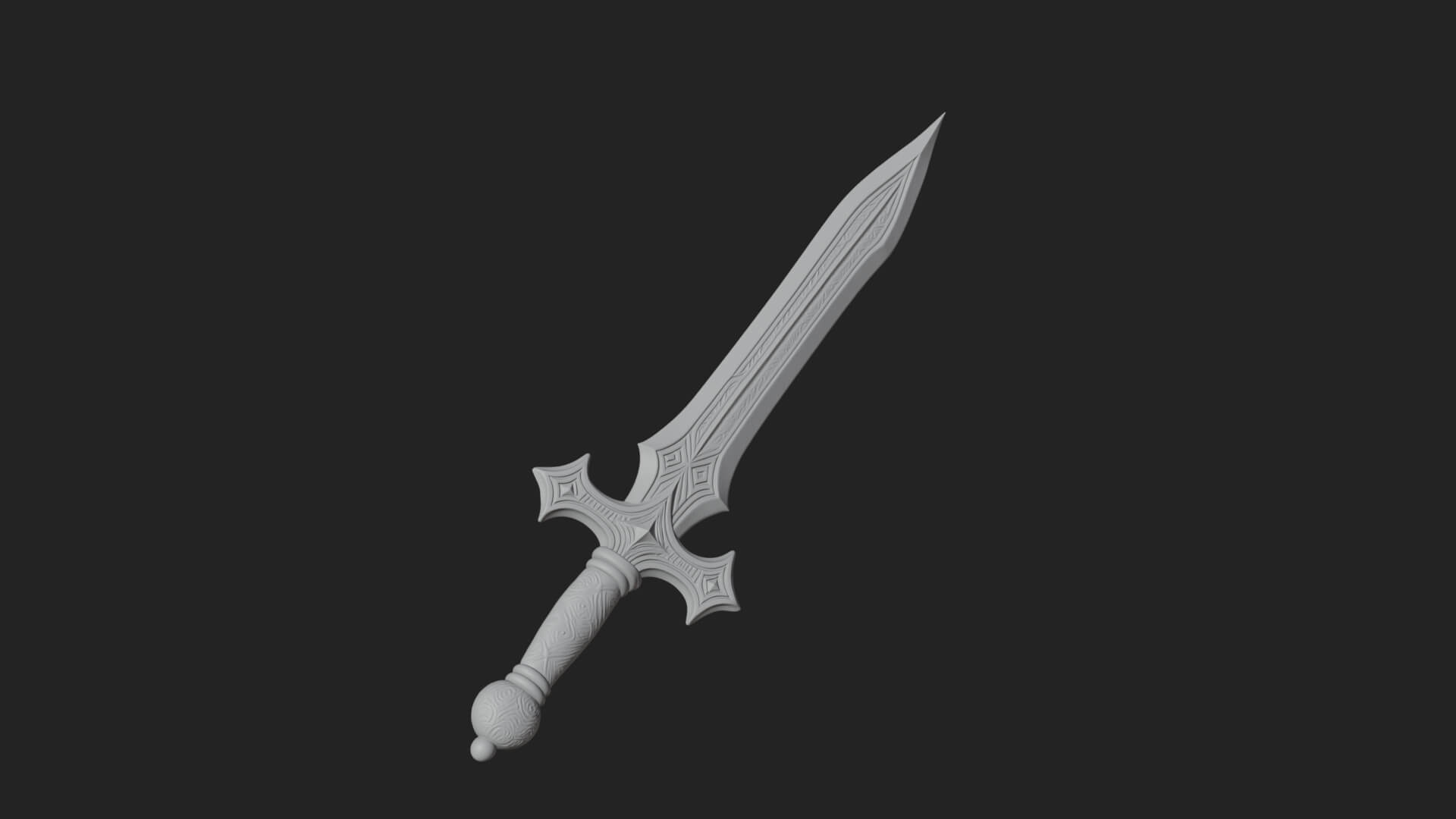 Slim Rapier Blade Model Design 1 3D Print Model 3D Model