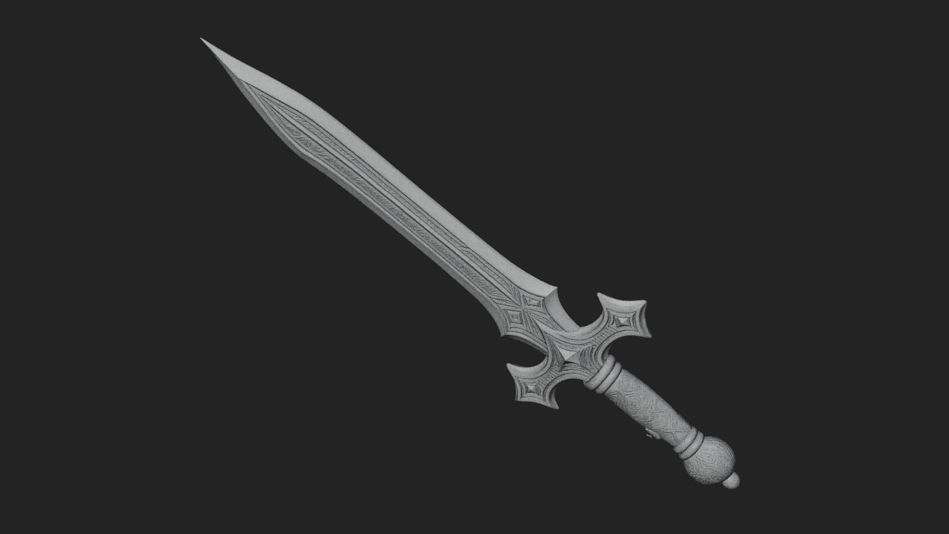 Slim Rapier Blade Model Design 1 3D Print Model 3D Model