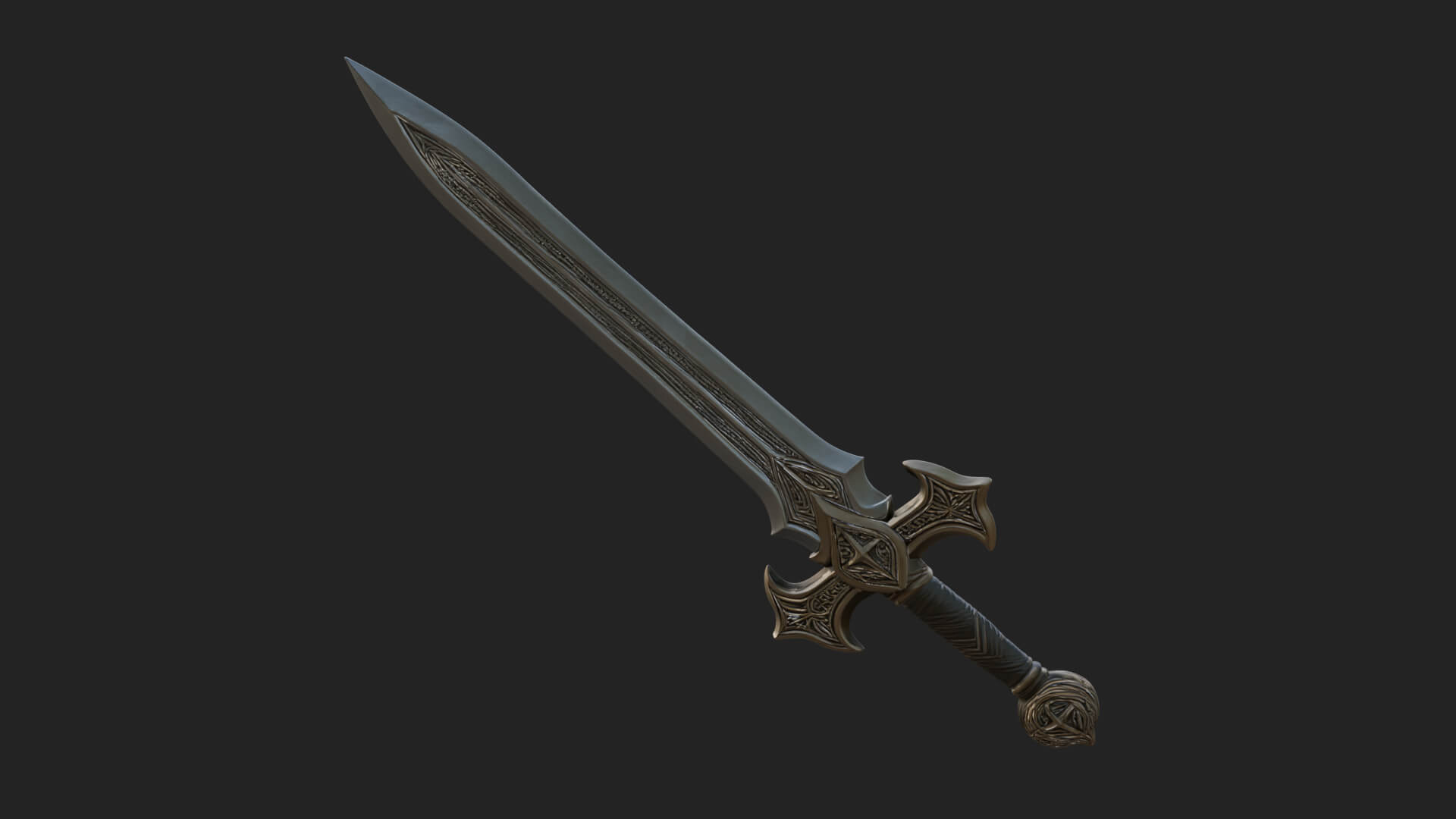 Slim Rapier Blade Model Design 2 3D Print Model 3D Model