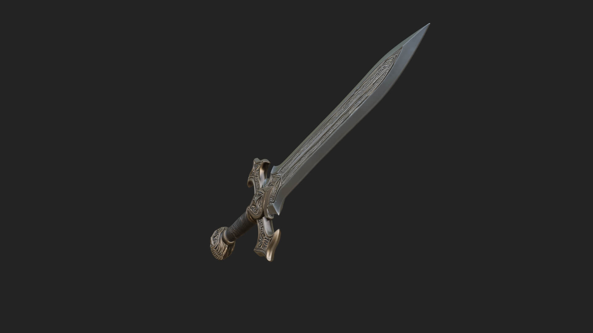 Slim Rapier Blade Model Design 2 3D Print Model 3D Model