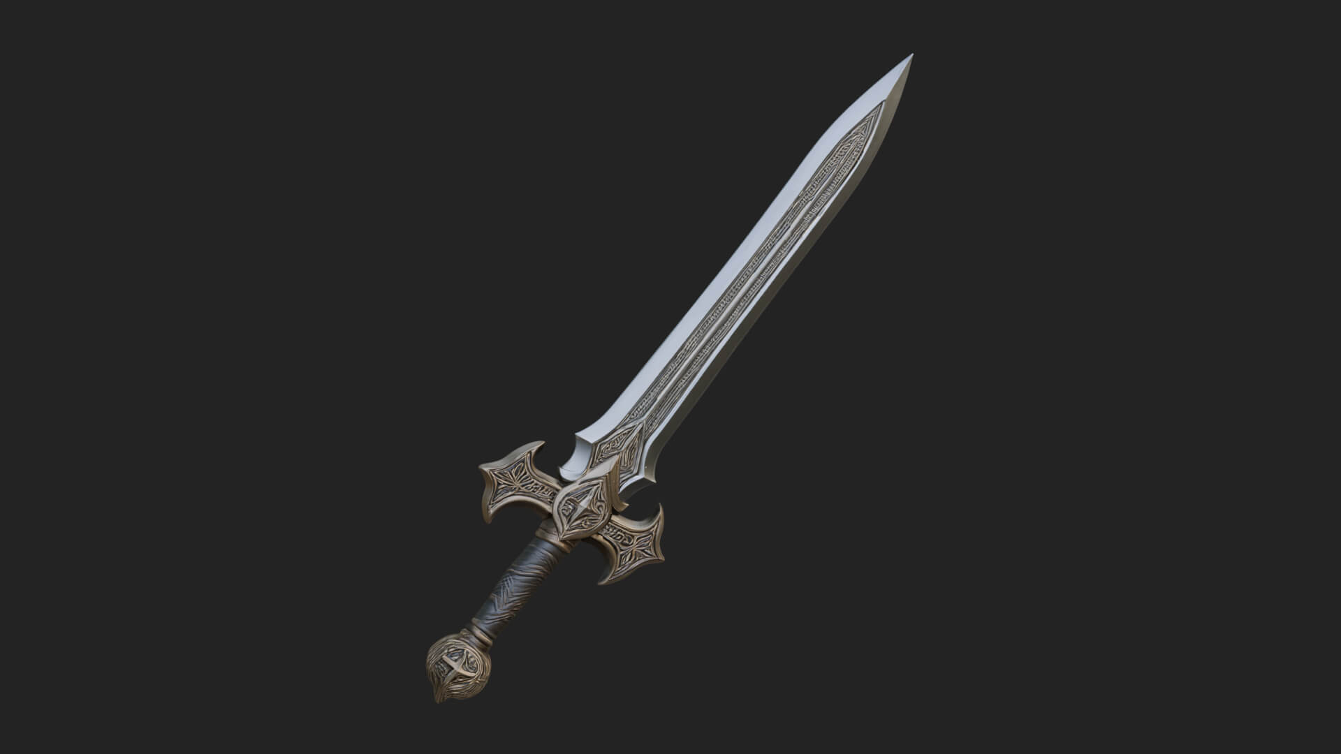 Slim Rapier Blade Model Design 2 3D Print Model 3D Model