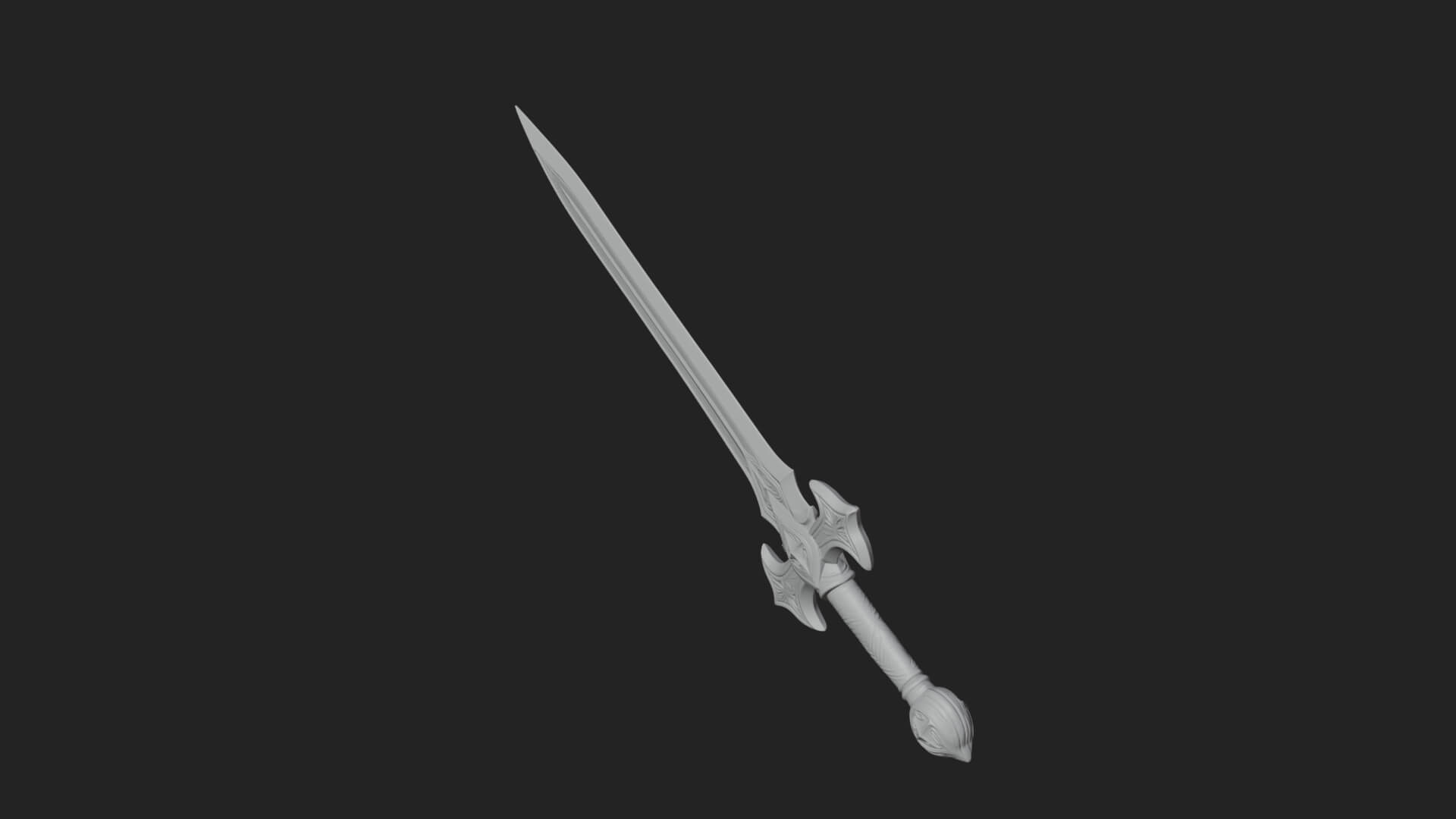Slim Rapier Blade Model Design 2 3D Print Model 3D Model