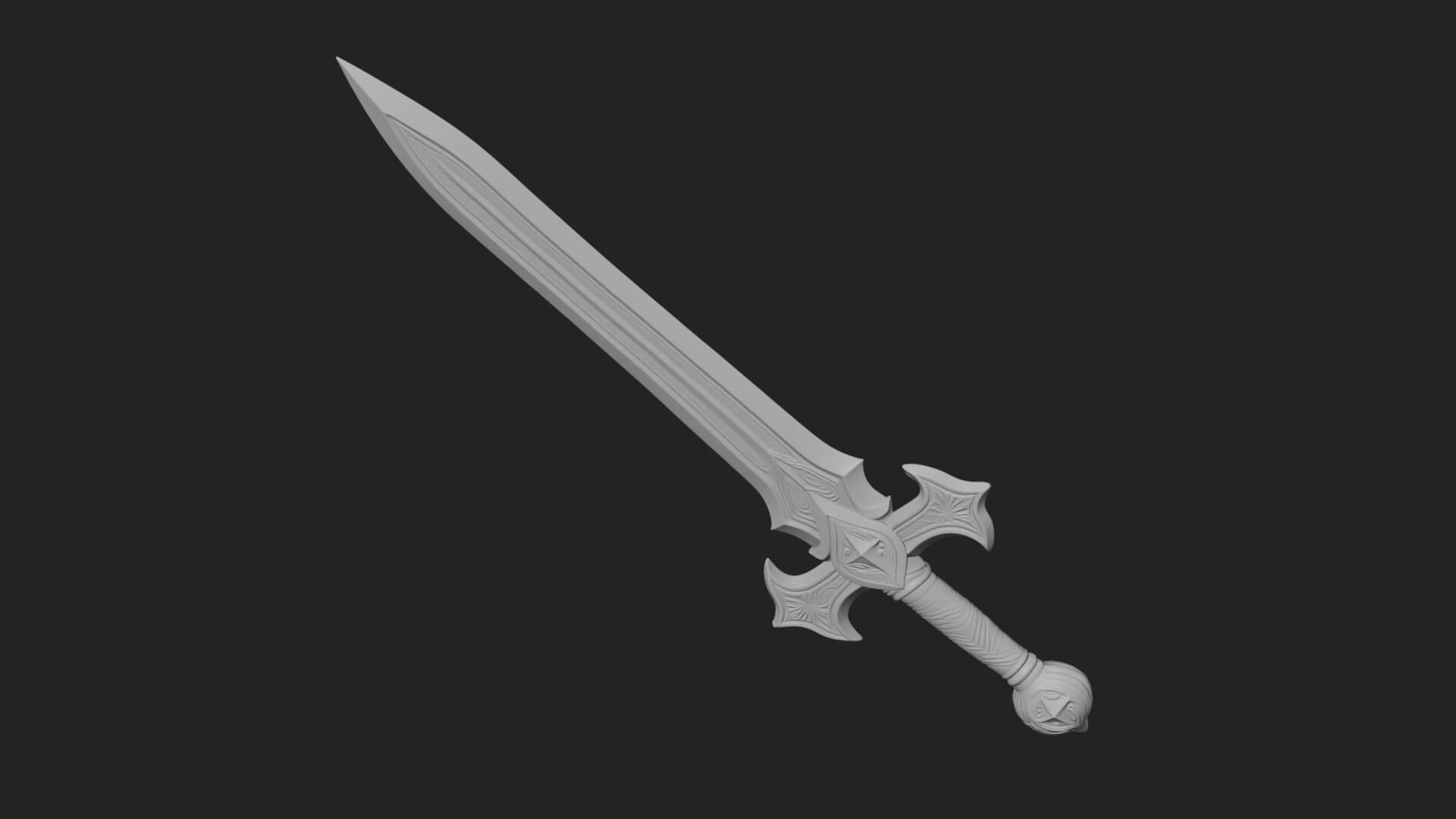 Slim Rapier Blade Model Design 2 3D Print Model 3D Model