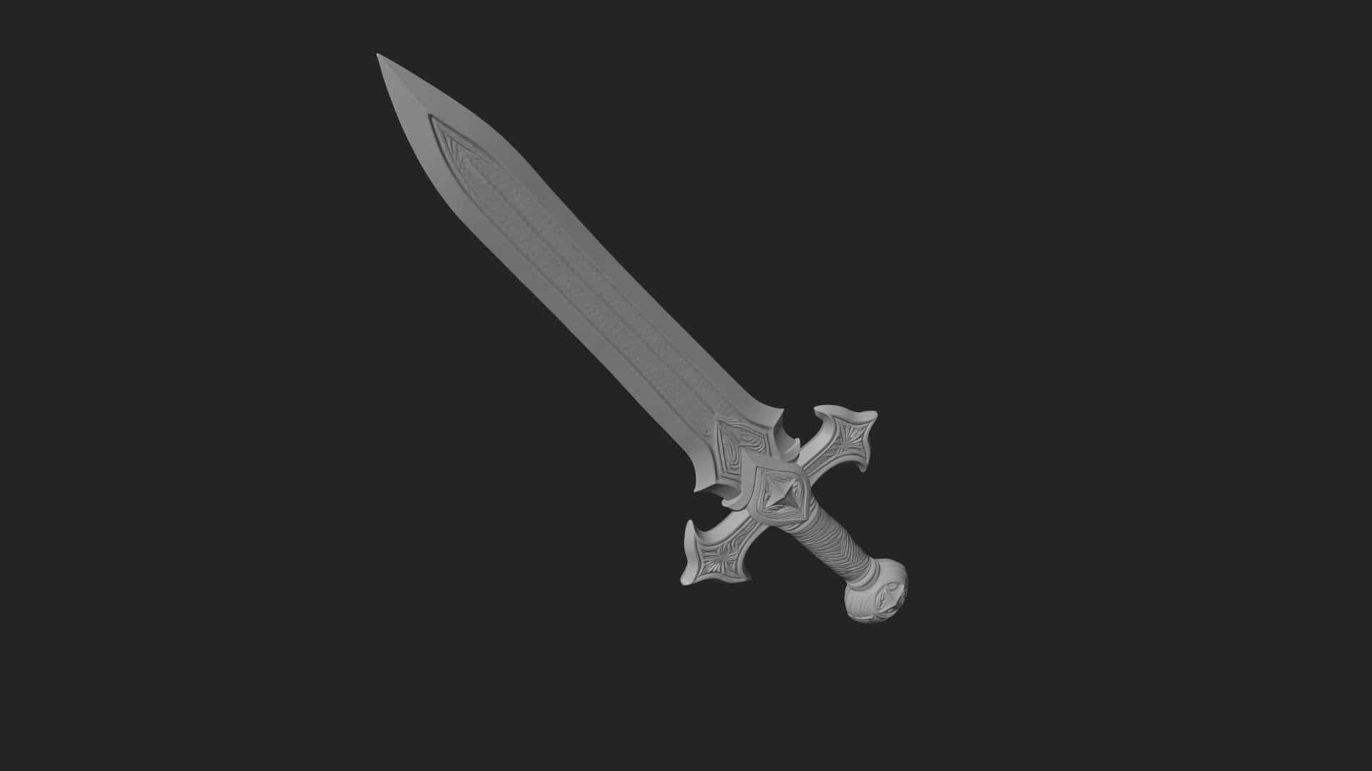 Slim Rapier Blade Model Design 2 3D Print Model 3D Model