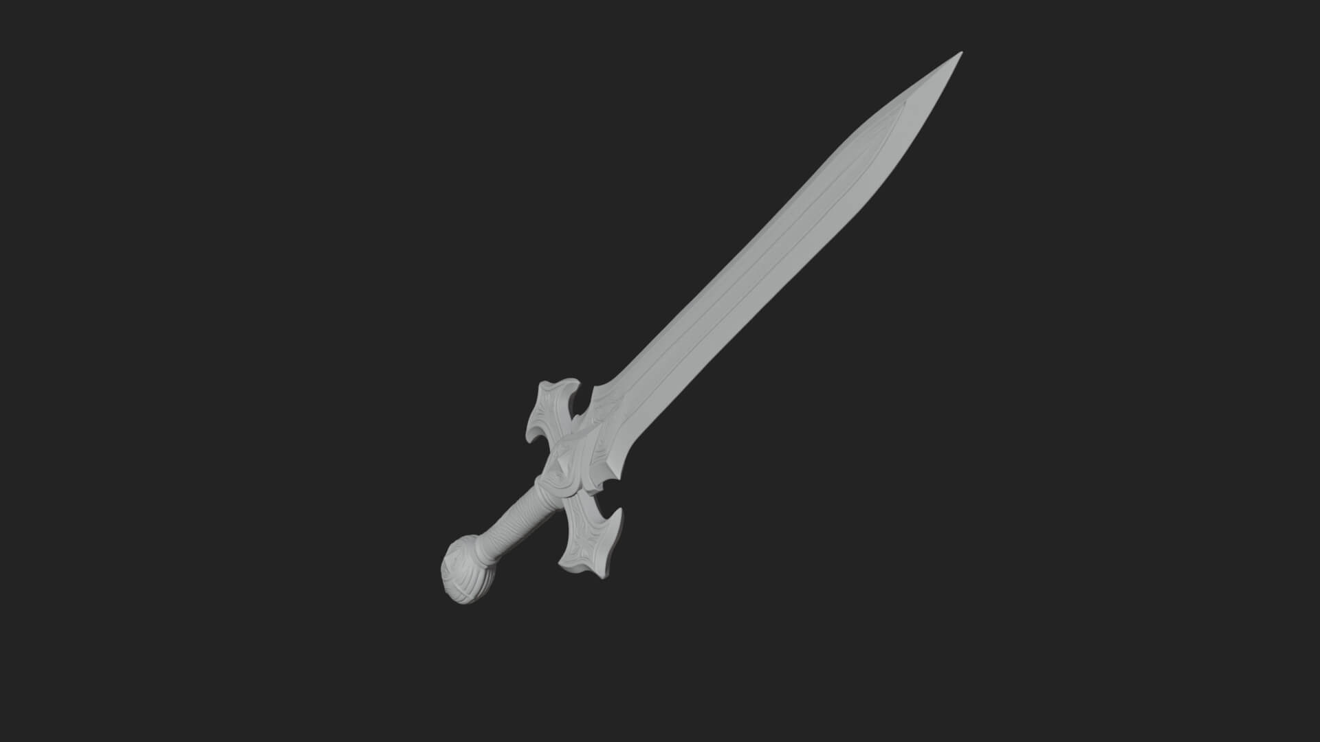Slim Rapier Blade Model Design 2 3D Print Model 3D Model