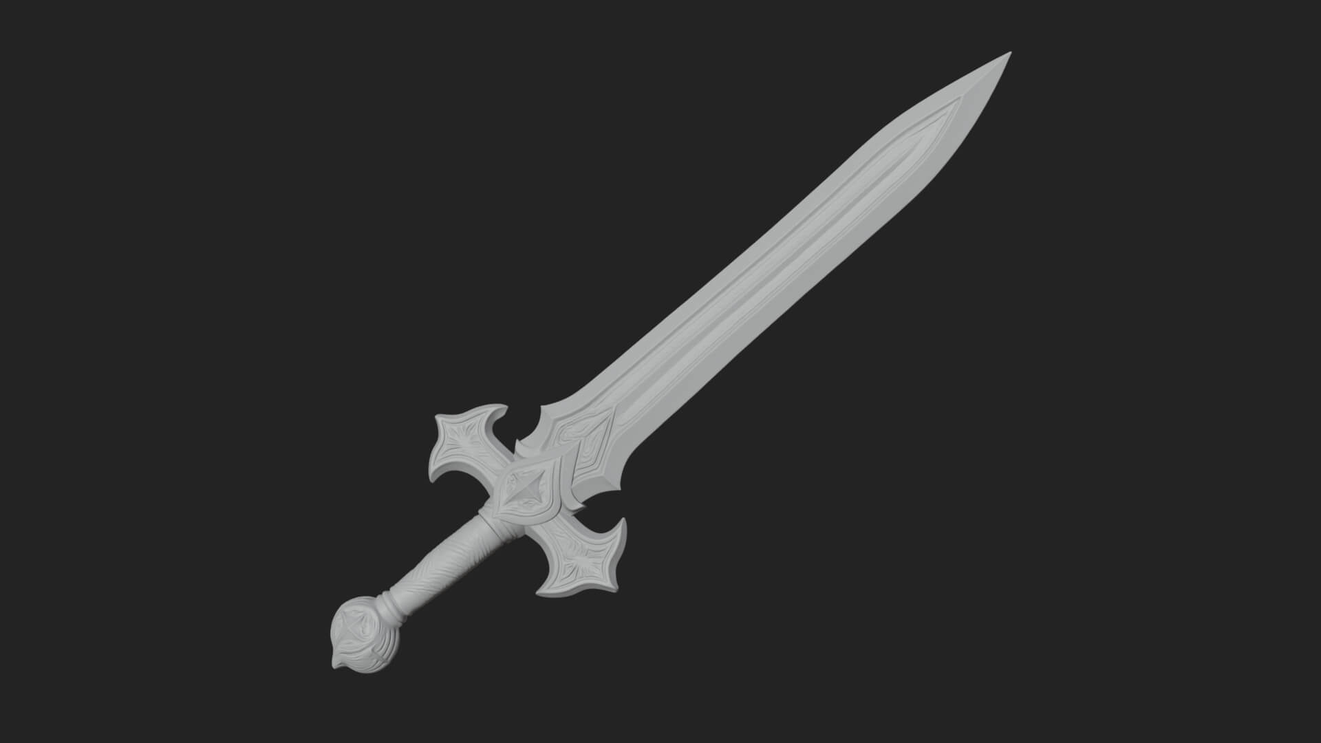 Slim Rapier Blade Model Design 2 3D Print Model 3D Model