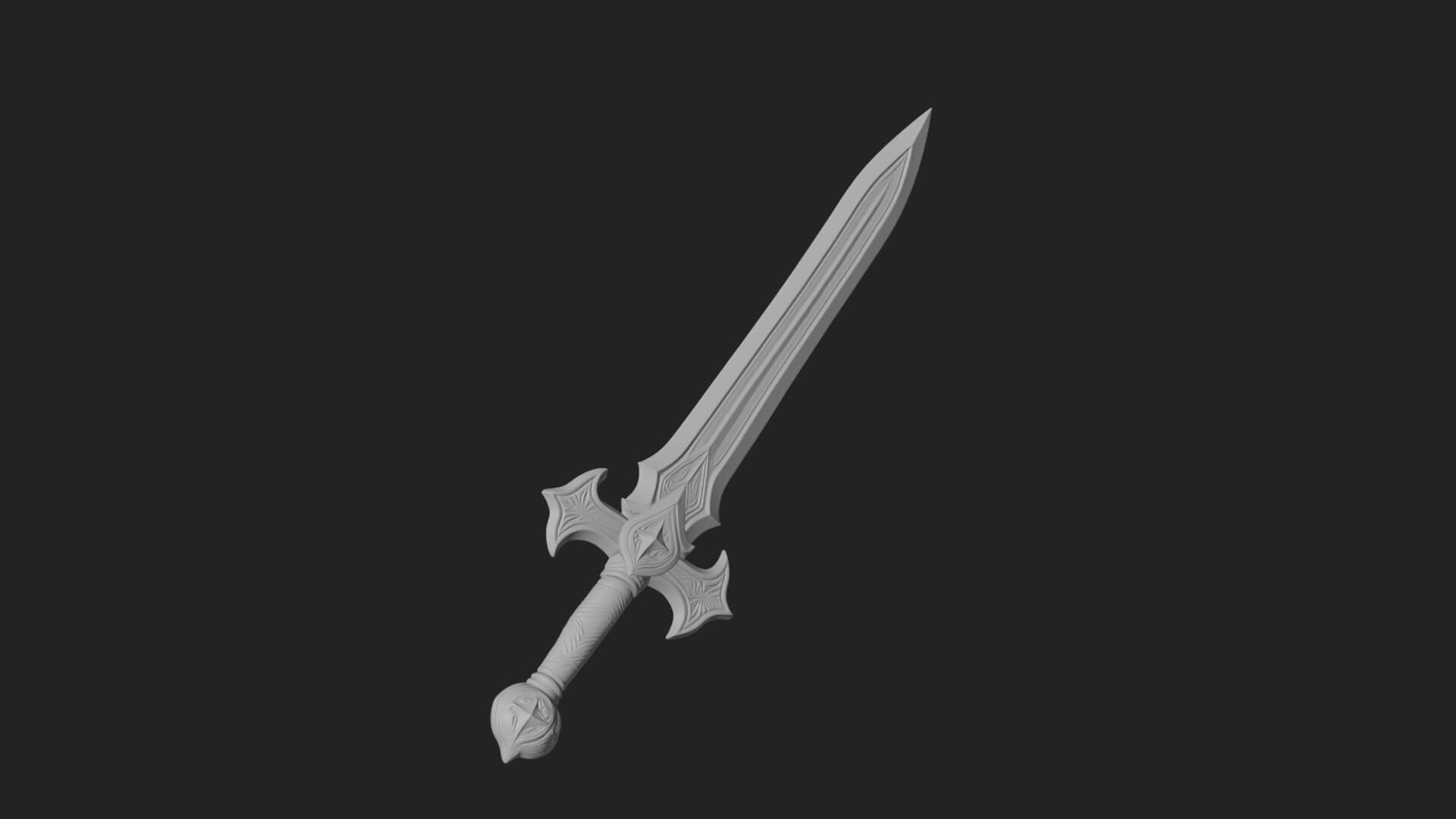Slim Rapier Blade Model Design 2 3D Print Model 3D Model