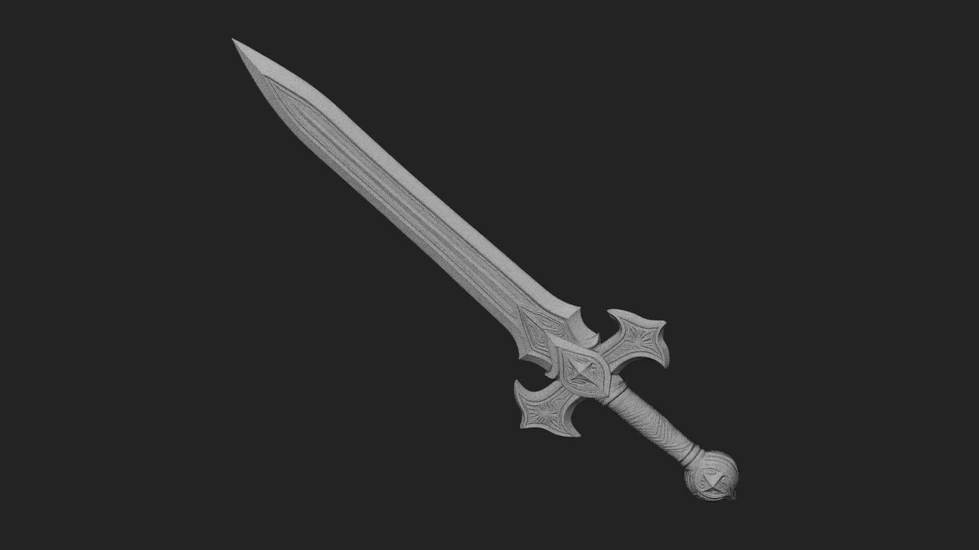 Slim Rapier Blade Model Design 2 3D Print Model 3D Model
