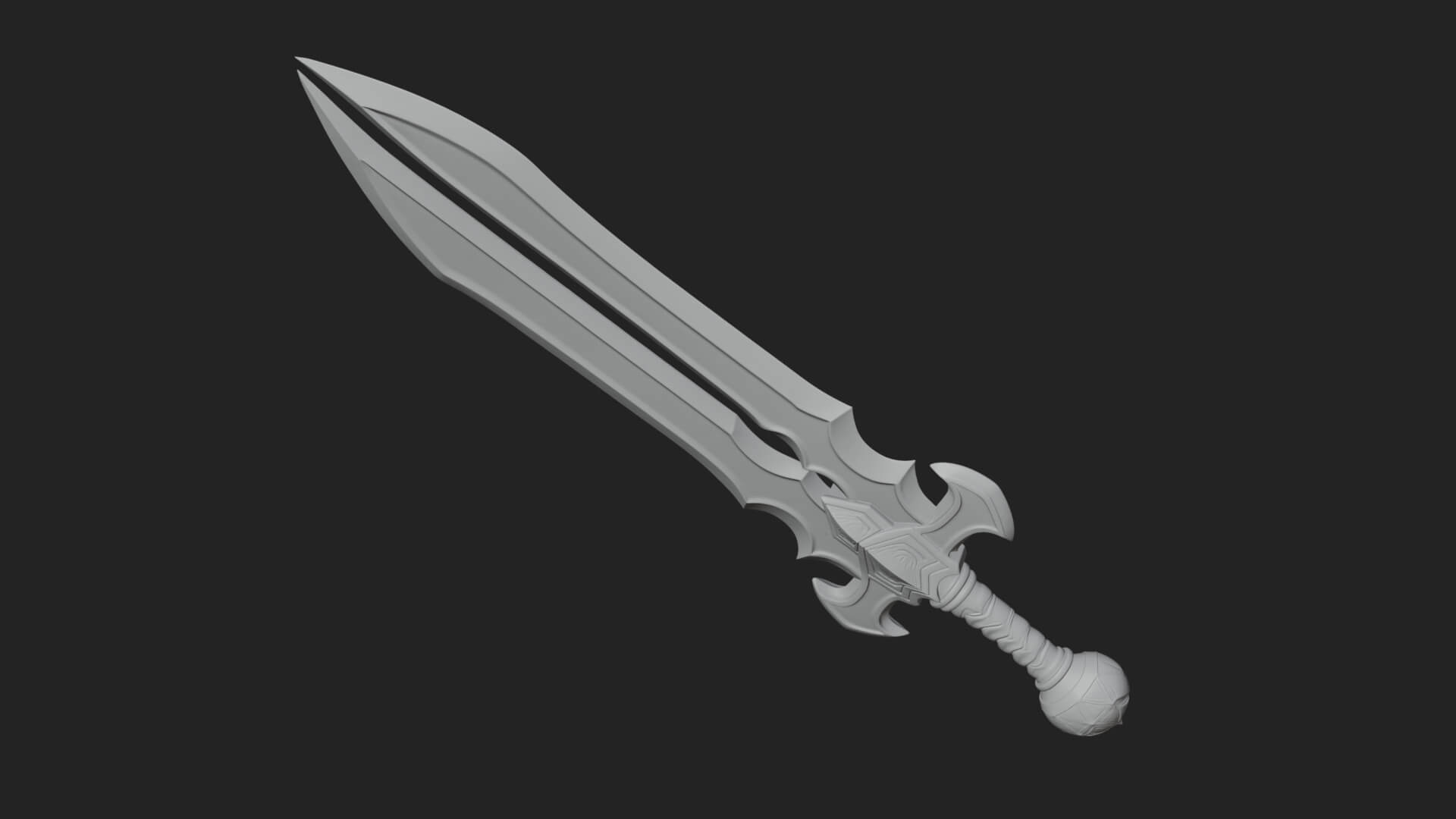 Slim Rapier Blade Model Design 3 3D Print Model 3D Model