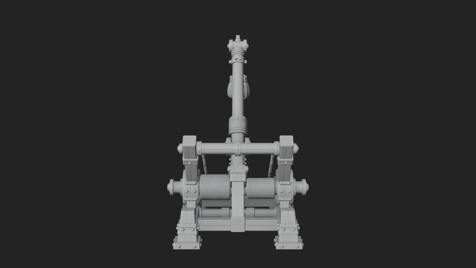 Sling Pouch Trebuchet Model Design 1 3D Print Model 3D Model