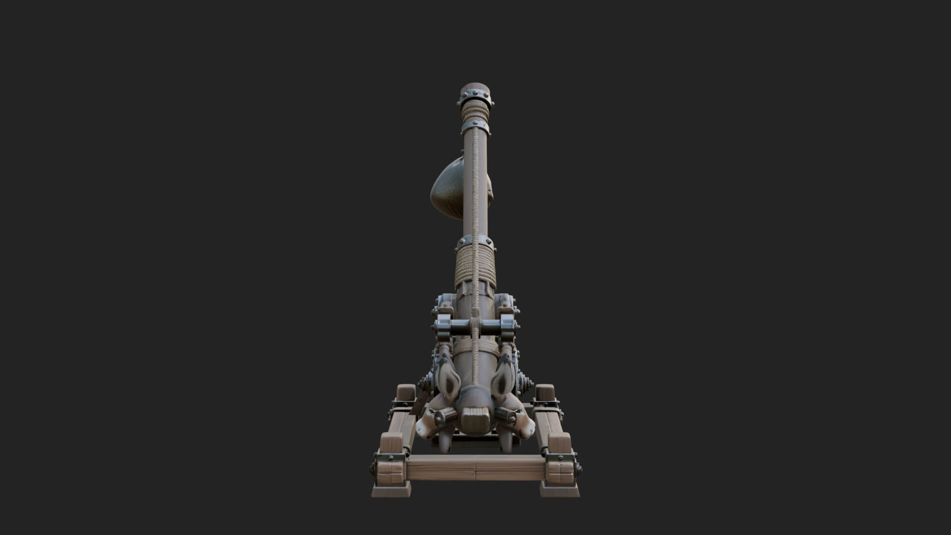 Sling Pouch Trebuchet Model Design 2 3D Print Model 3D Model