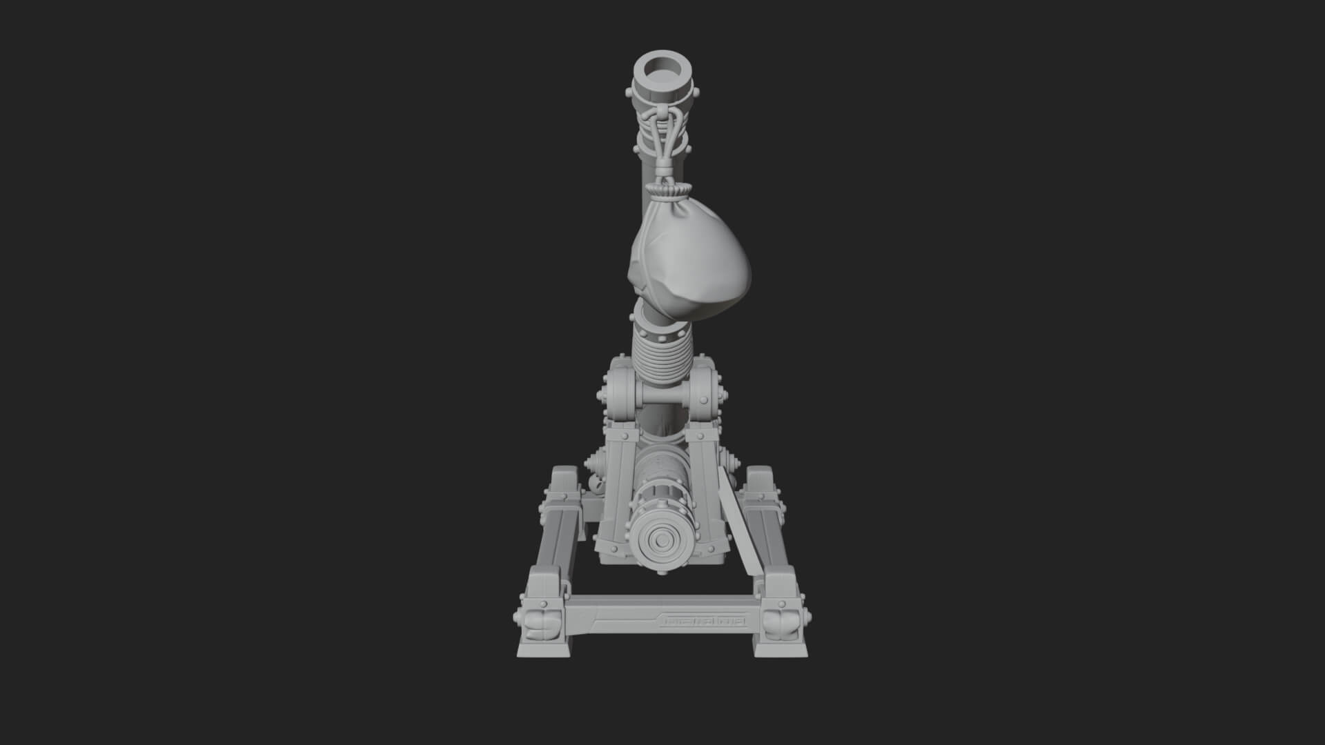 Sling Pouch Trebuchet Model Design 2 3D Print Model 3D Model