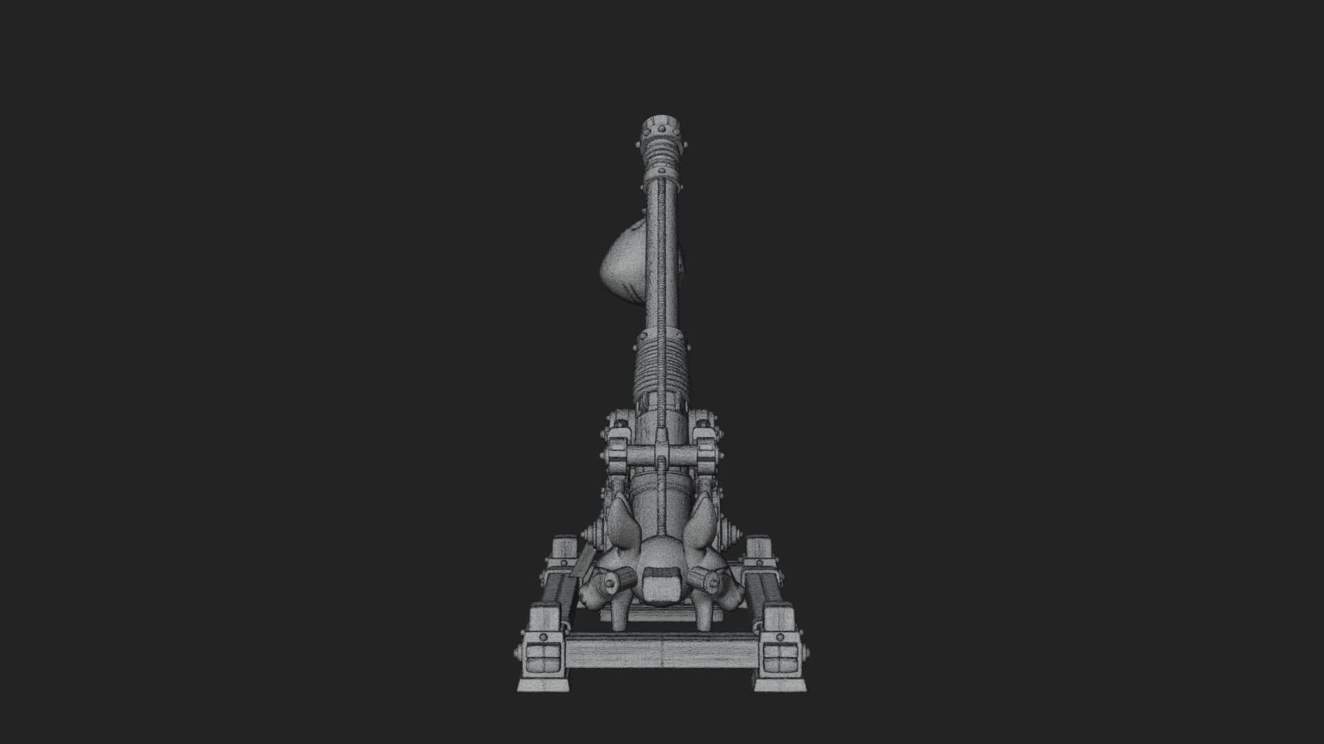 Sling Pouch Trebuchet Model Design 2 3D Print Model 3D Model