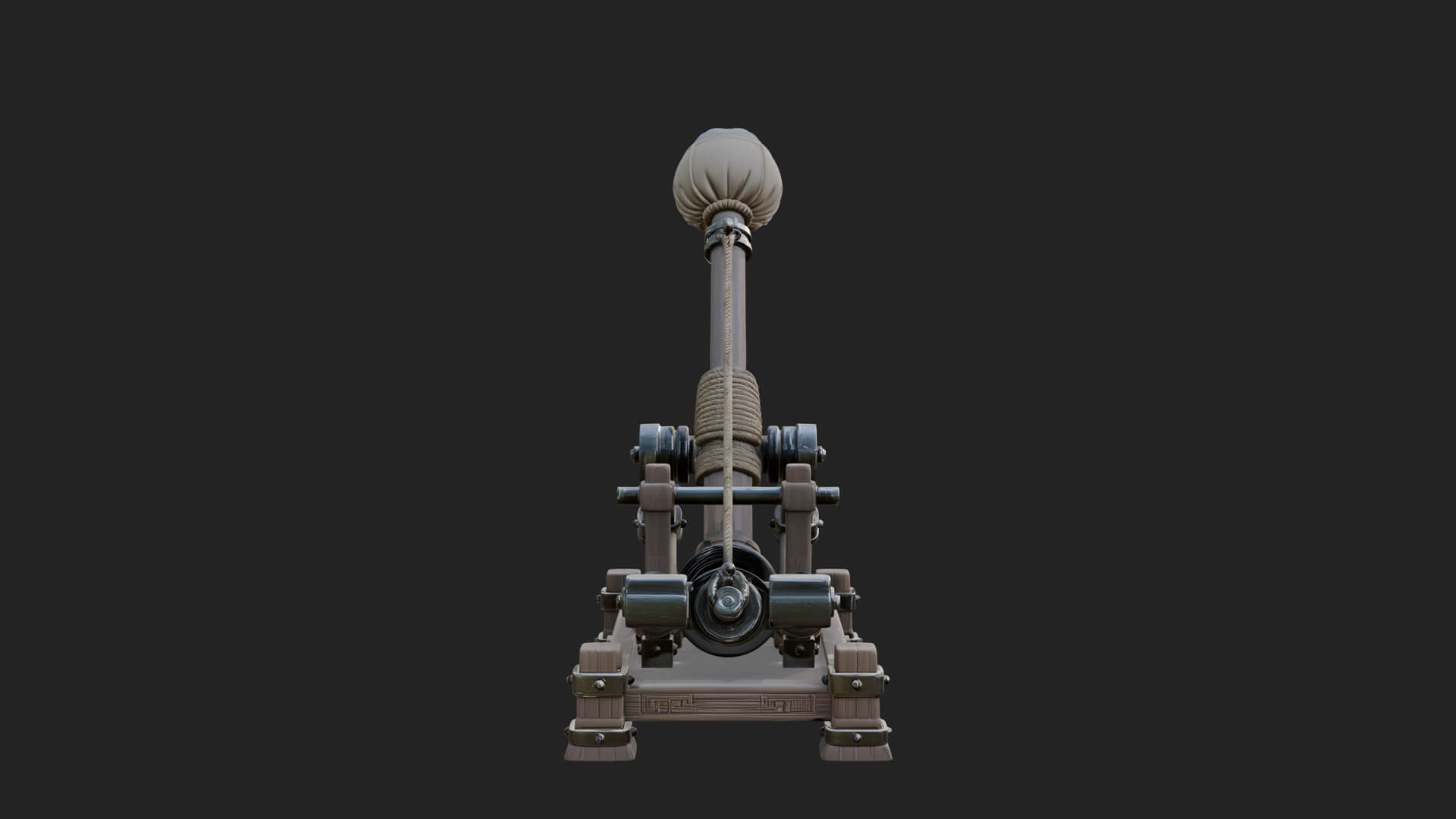 Sling Pouch Trebuchet Model Design 3 3D Print Model 3D Model
