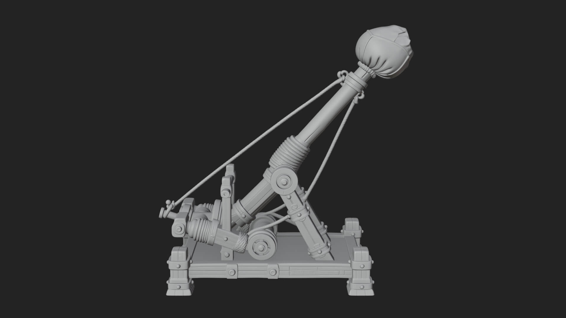 Sling Pouch Trebuchet Model Design 3 3D Print Model 3D Model