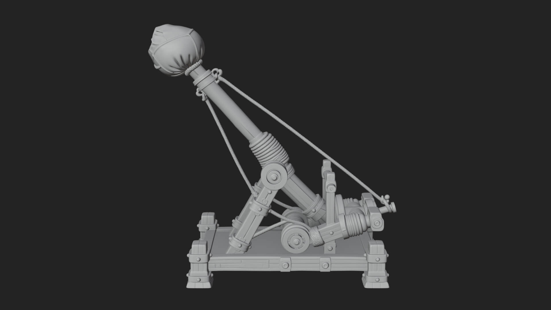 Sling Pouch Trebuchet Model Design 3 3D Print Model 3D Model