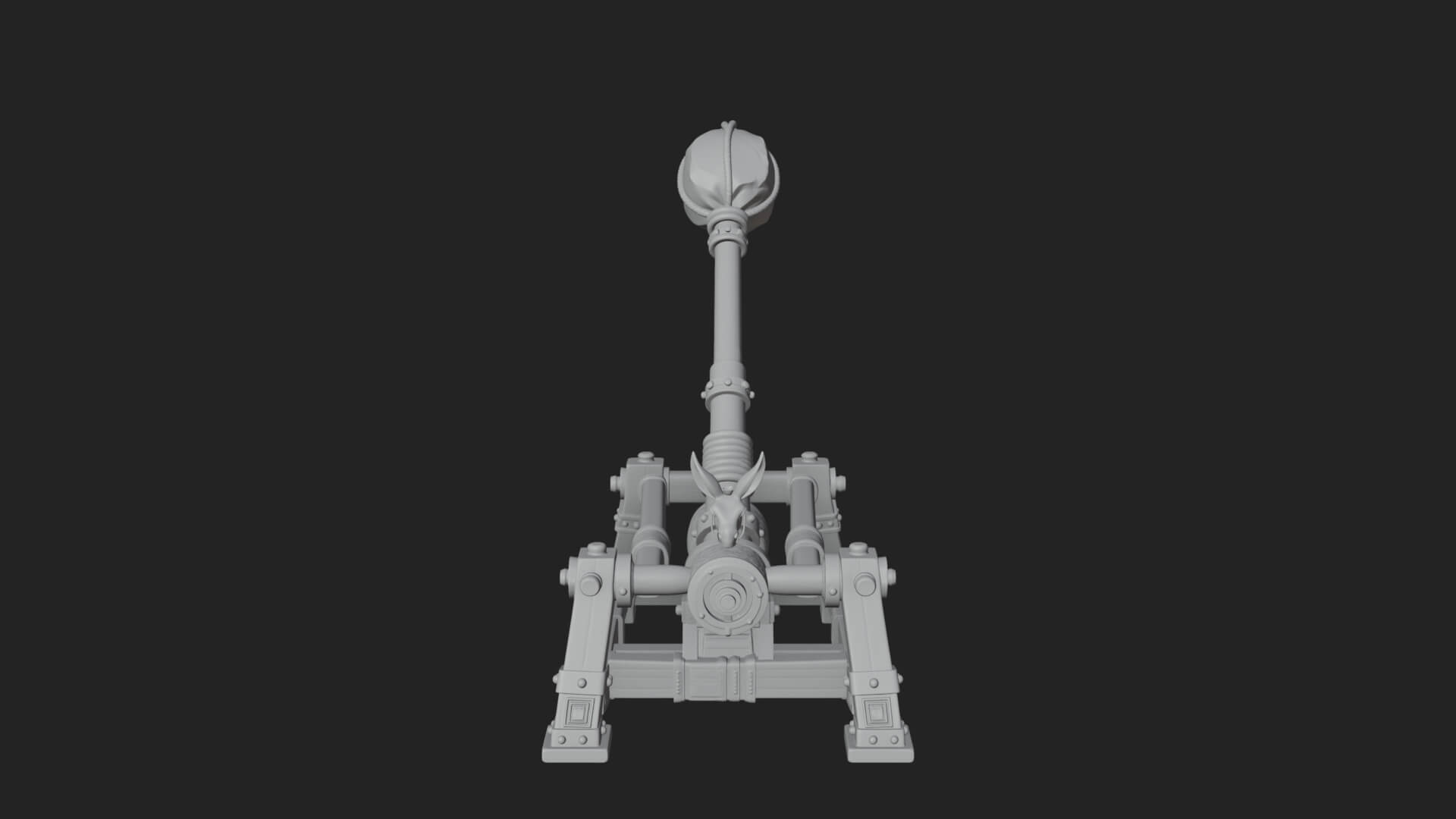Sling Pouch Trebuchet Model Design 4 3D Print Model 3D Model