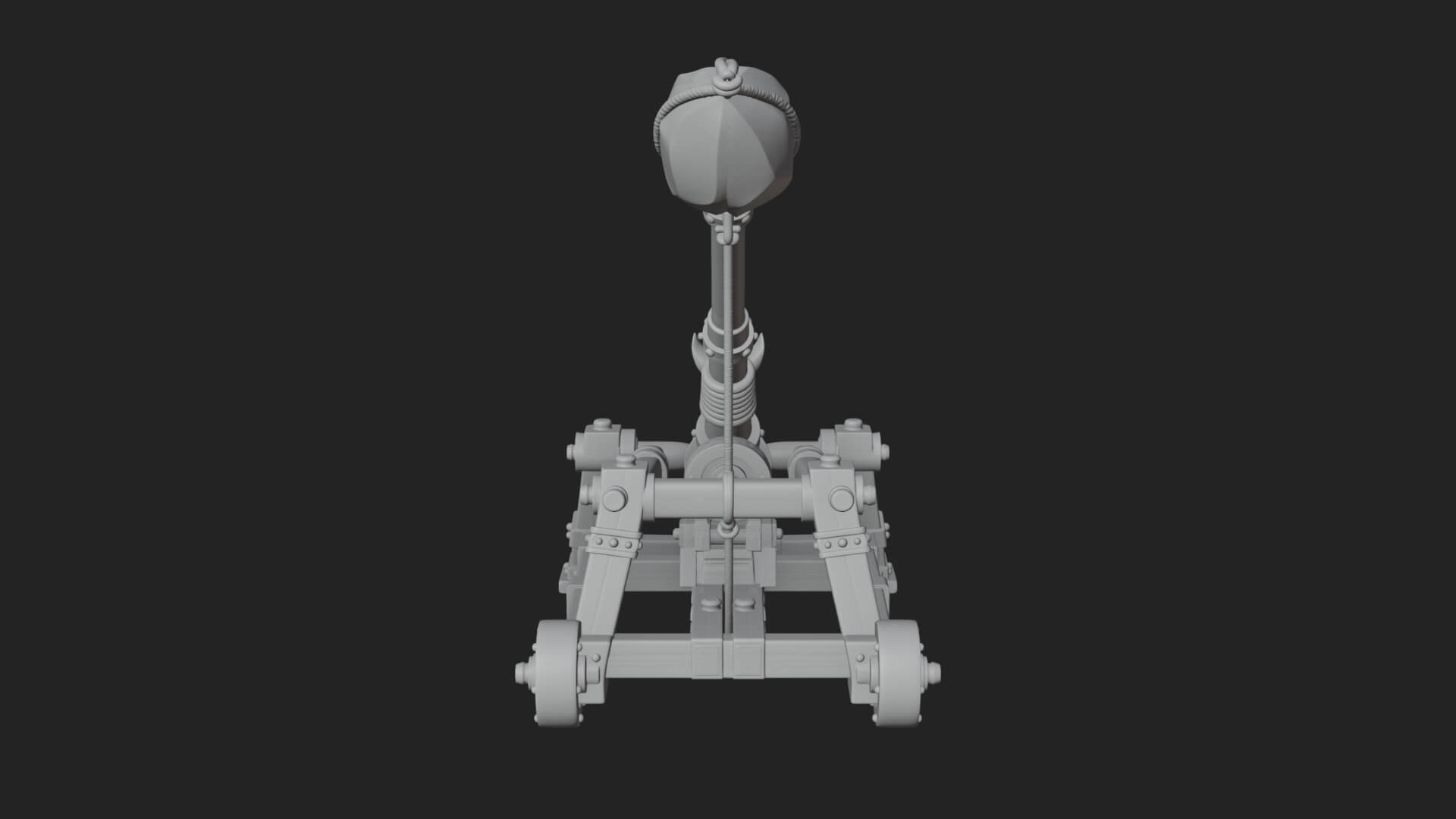 Sling Pouch Trebuchet Model Design 4 3D Print Model 3D Model