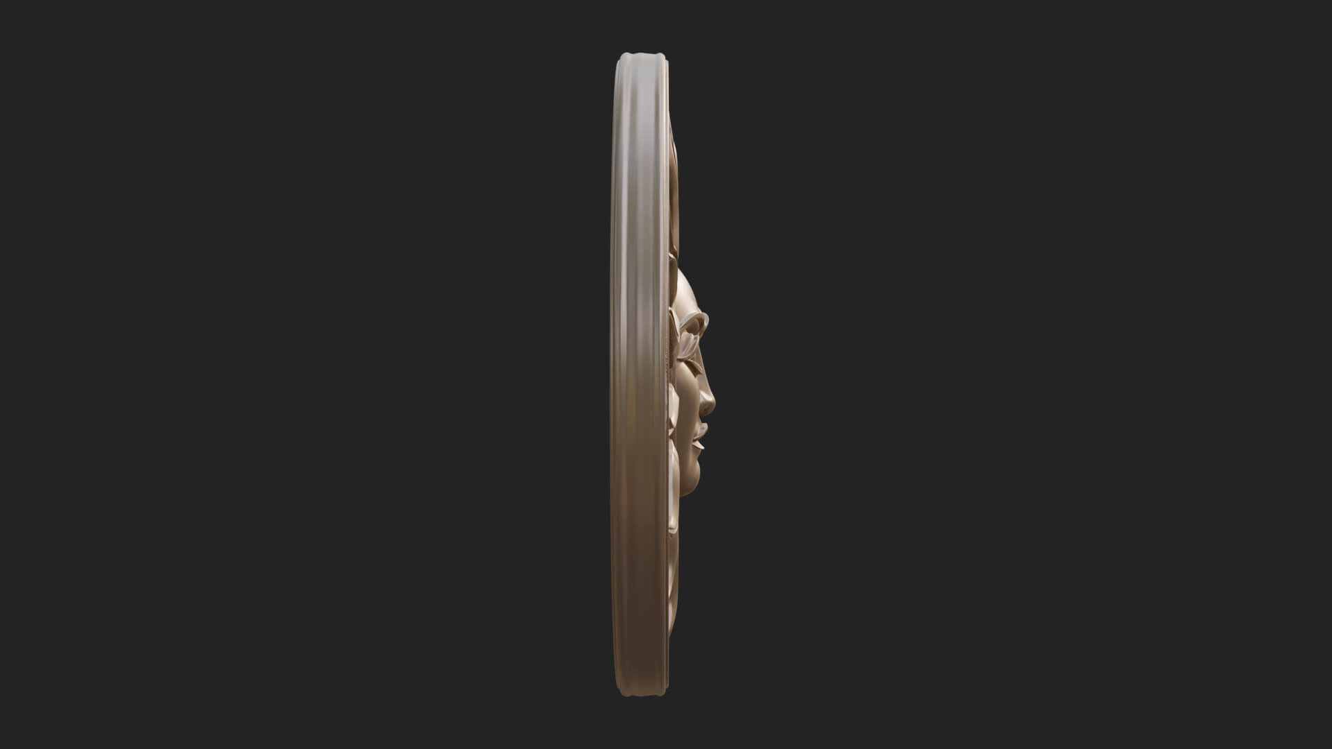 Smiling Sun Face Disc Plaque Design 11 3D Print Model 3D Model