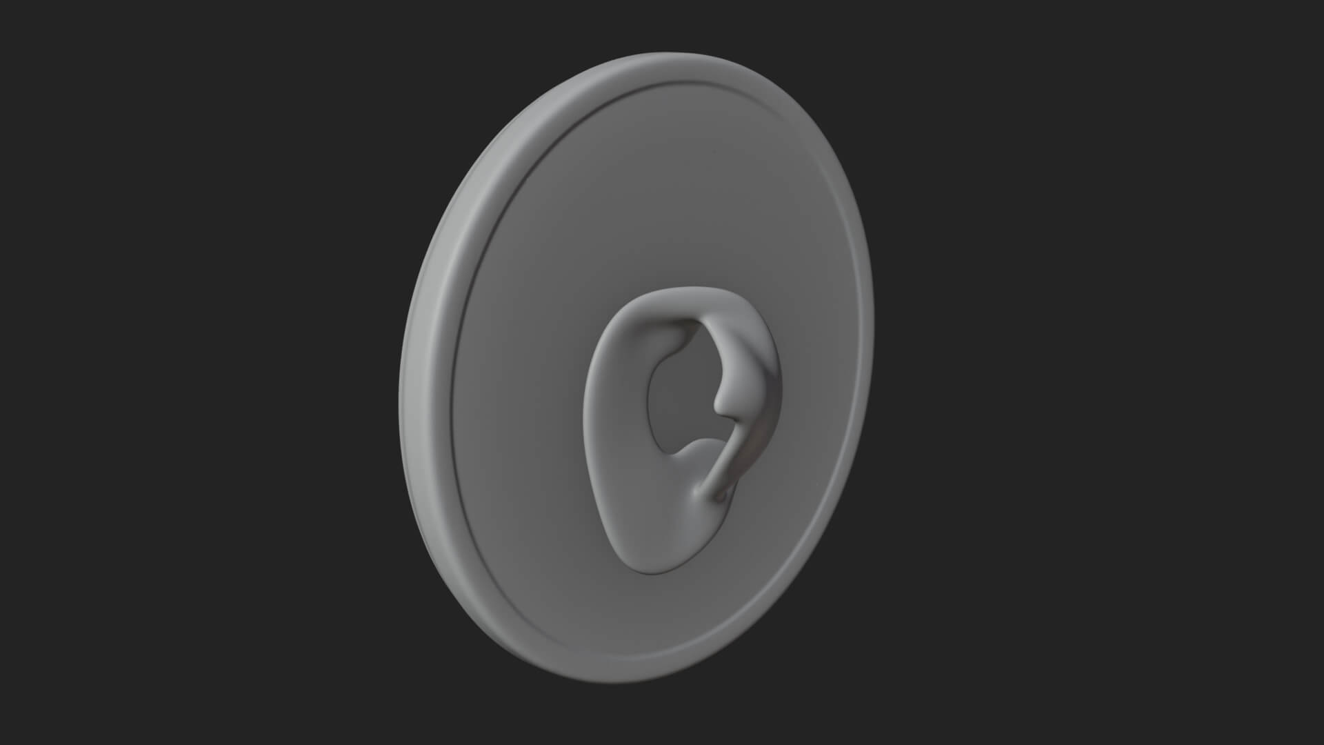 Smiling Sun Face Disc Plaque Design 12 3D Print Model 3D Model