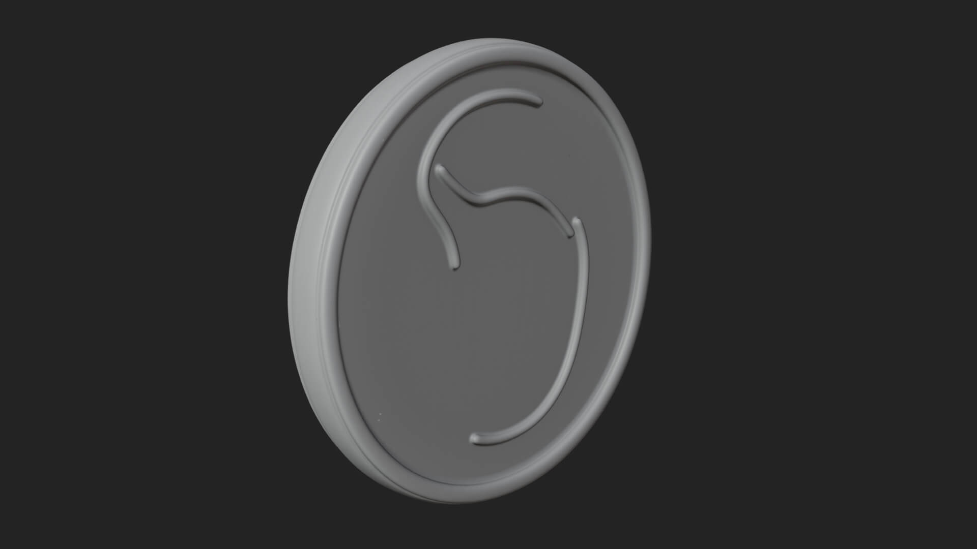 Smiling Sun Face Disc Plaque Design 2 3D Print Model 3D Model