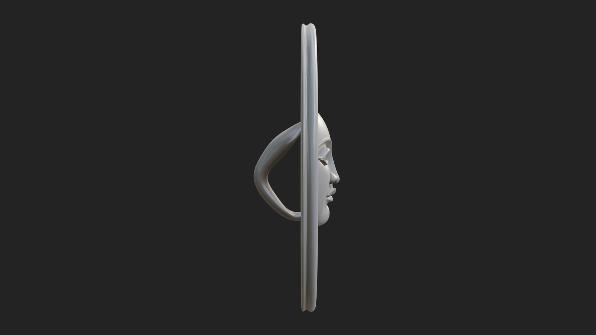 Smiling Sun Face Disc Plaque Design 3 3D Print Model 3D Model