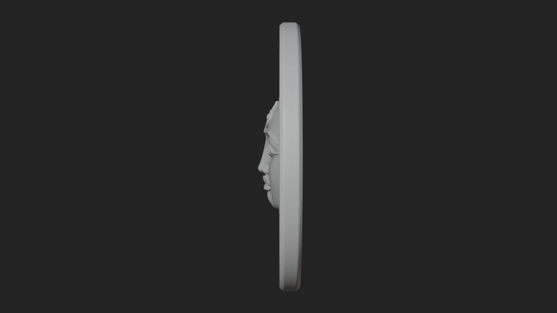 Smiling Sun Face Disc Plaque Design 6 3D Print Model 3D Model