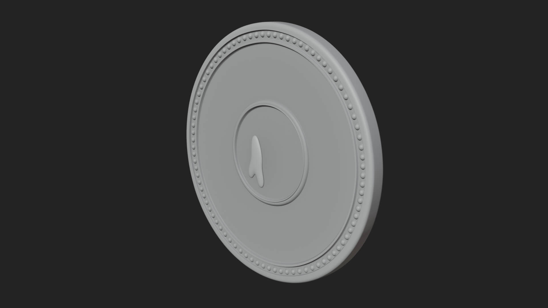 Smiling Sun Face Disc Plaque Design 8 3D Print Model 3D Model