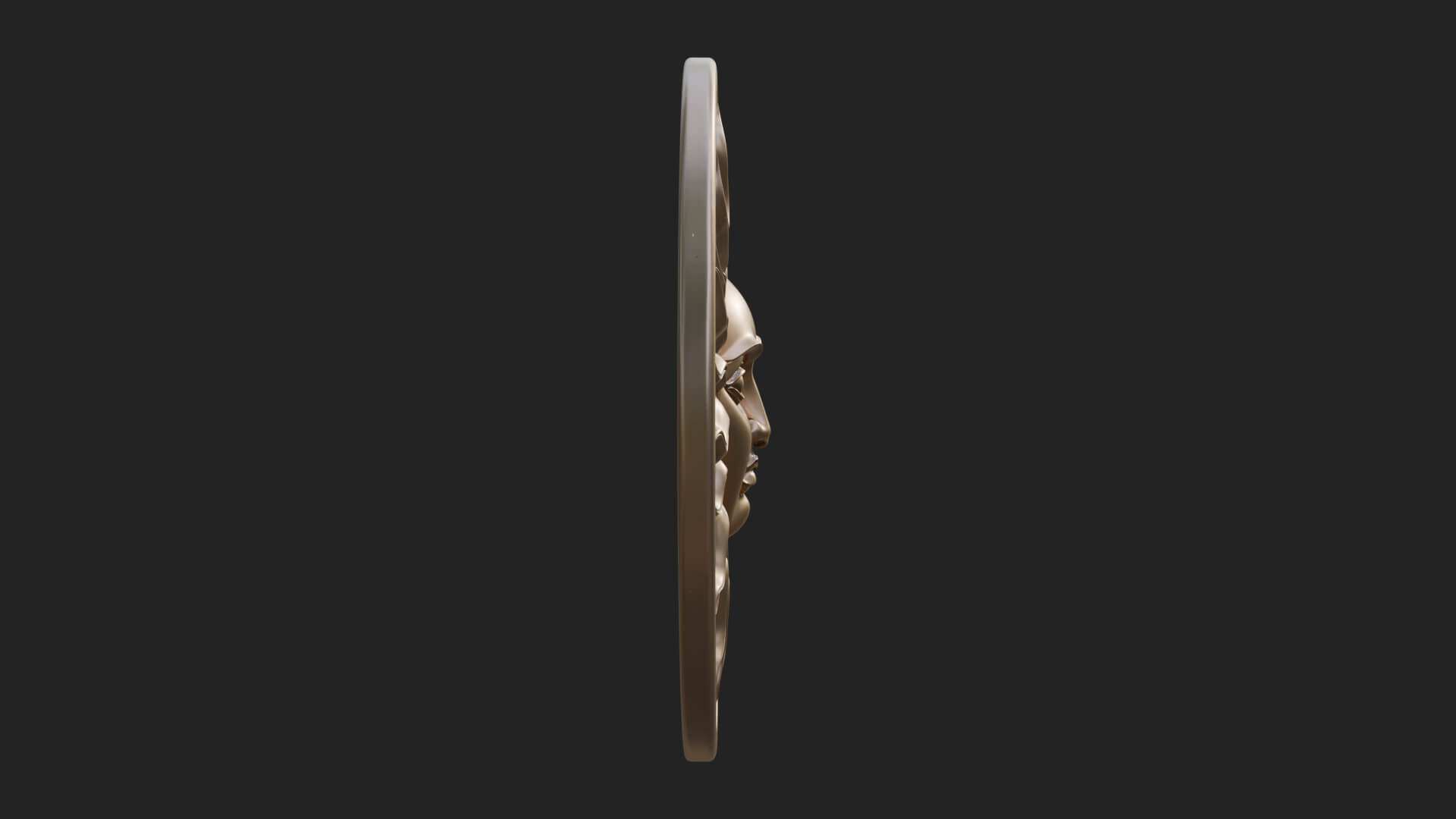 Smiling Sun Face Disc Plaque Design 9 3D Print Model 3D Model