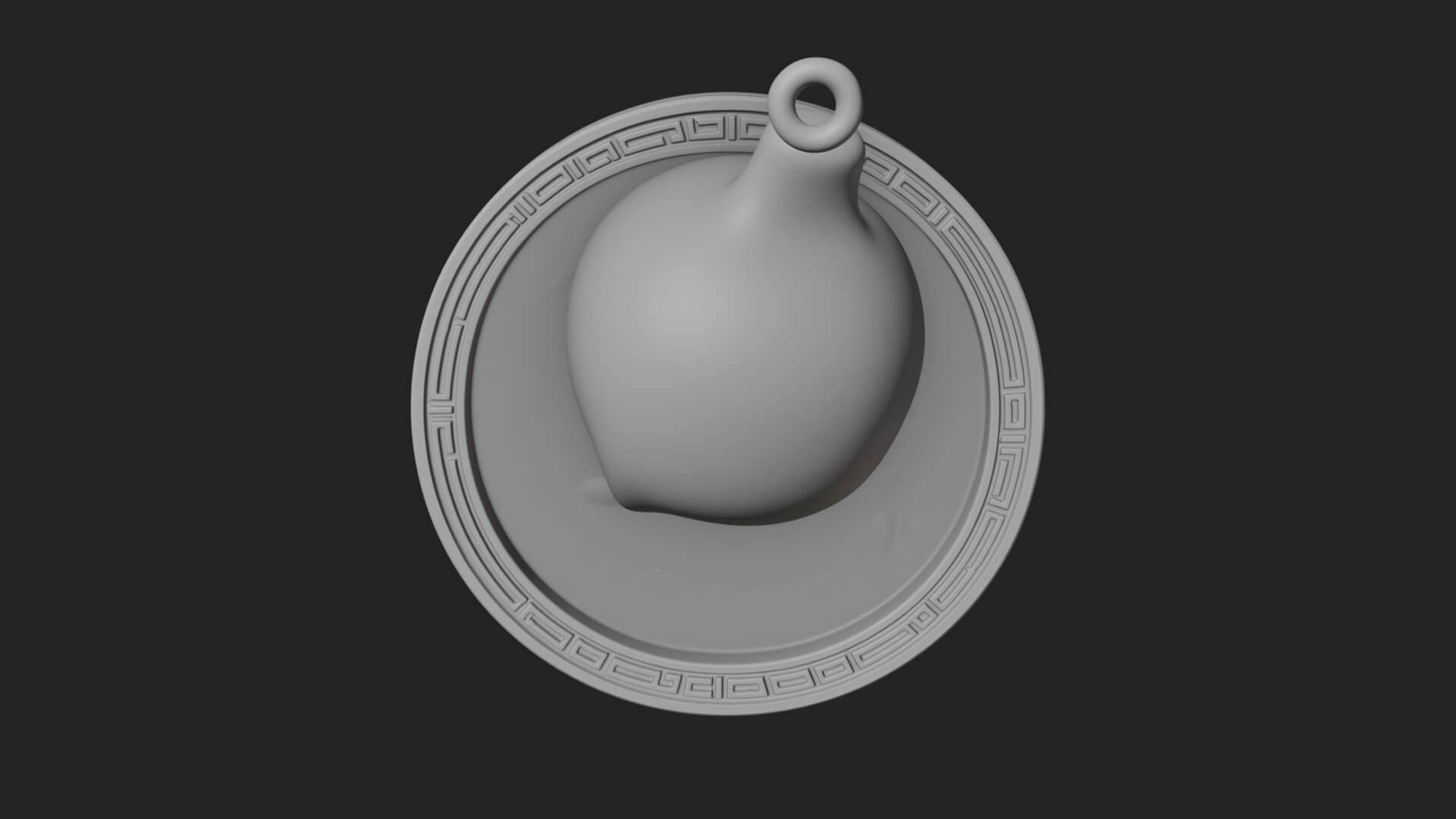 Snake Skull Oval Relief Plaque Design 2 3D Print Model 3D Model