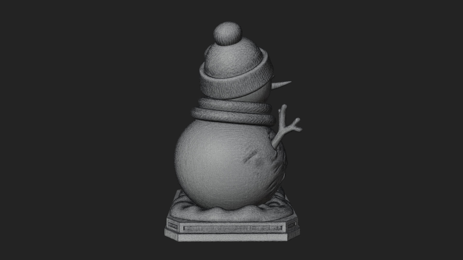 Snowman Pair Statue Design 2 3D Print Model 3D Model