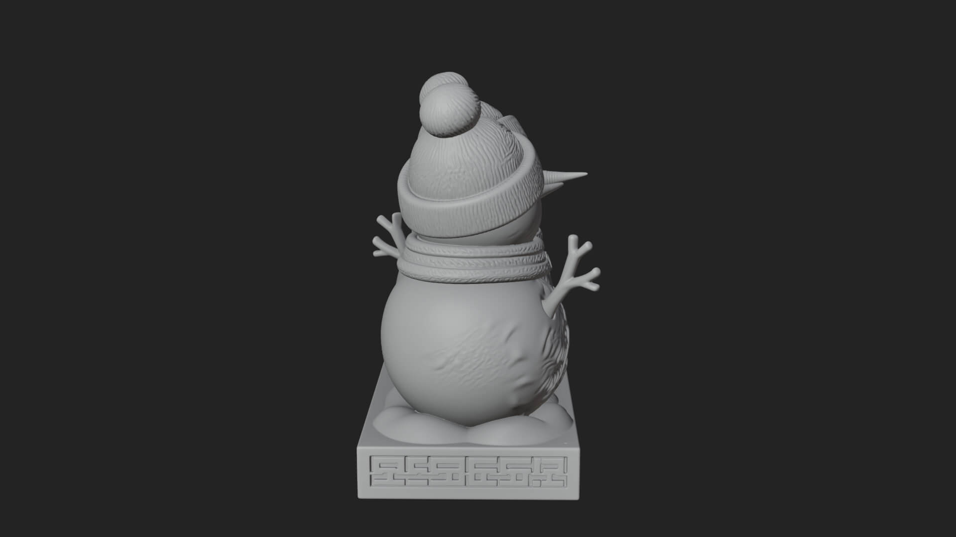 Snowman Pair Statue Design 3 3D Print Model 3D Model