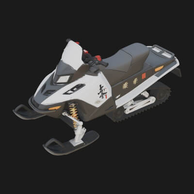 Snowmobile Model Design 1 3D Print Model