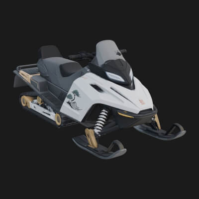Snowmobile Model Design 4 3D Print Model
