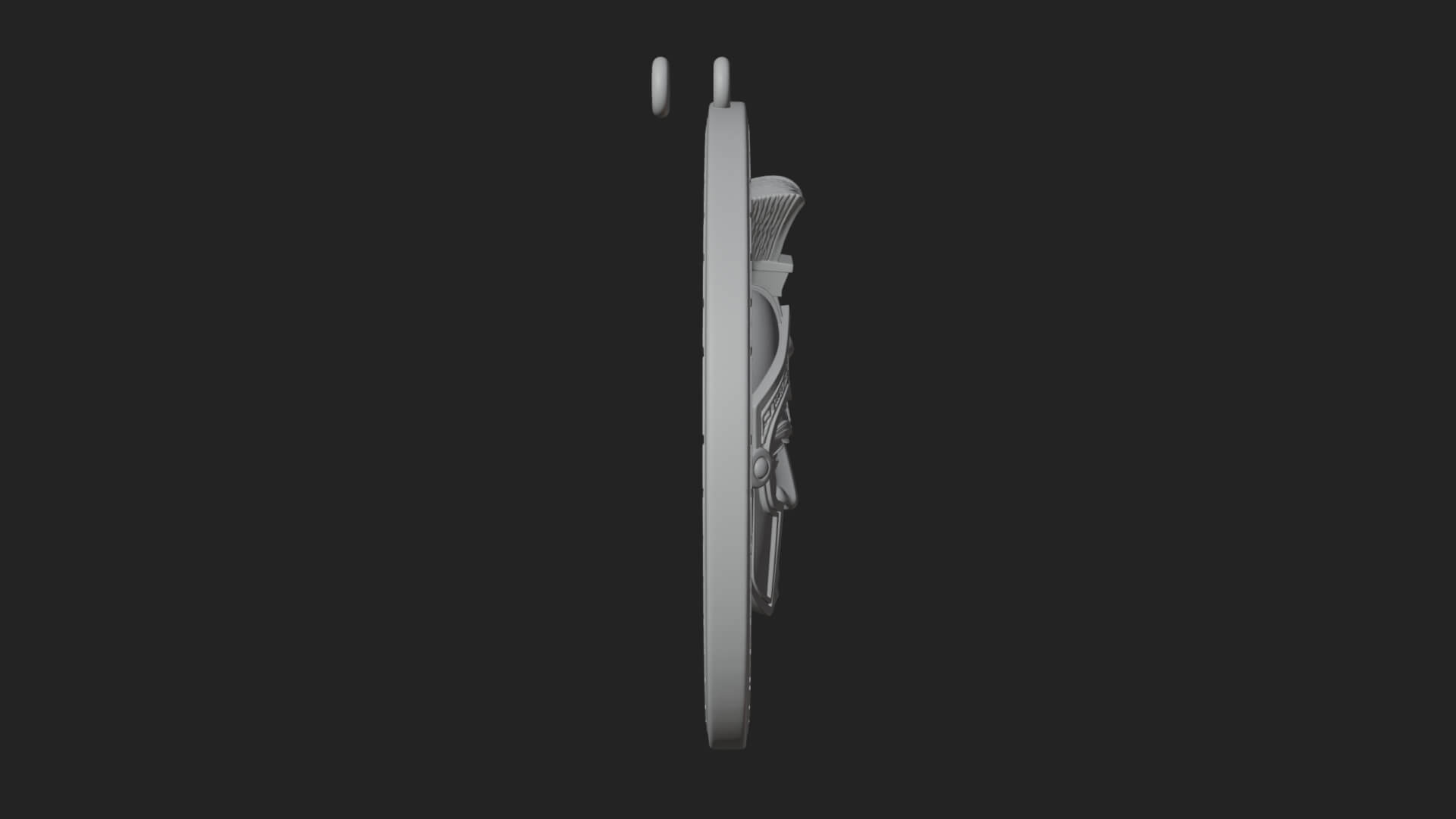 Spartan Helm Oval Plaque Design 1 3D Print Model 3D Model