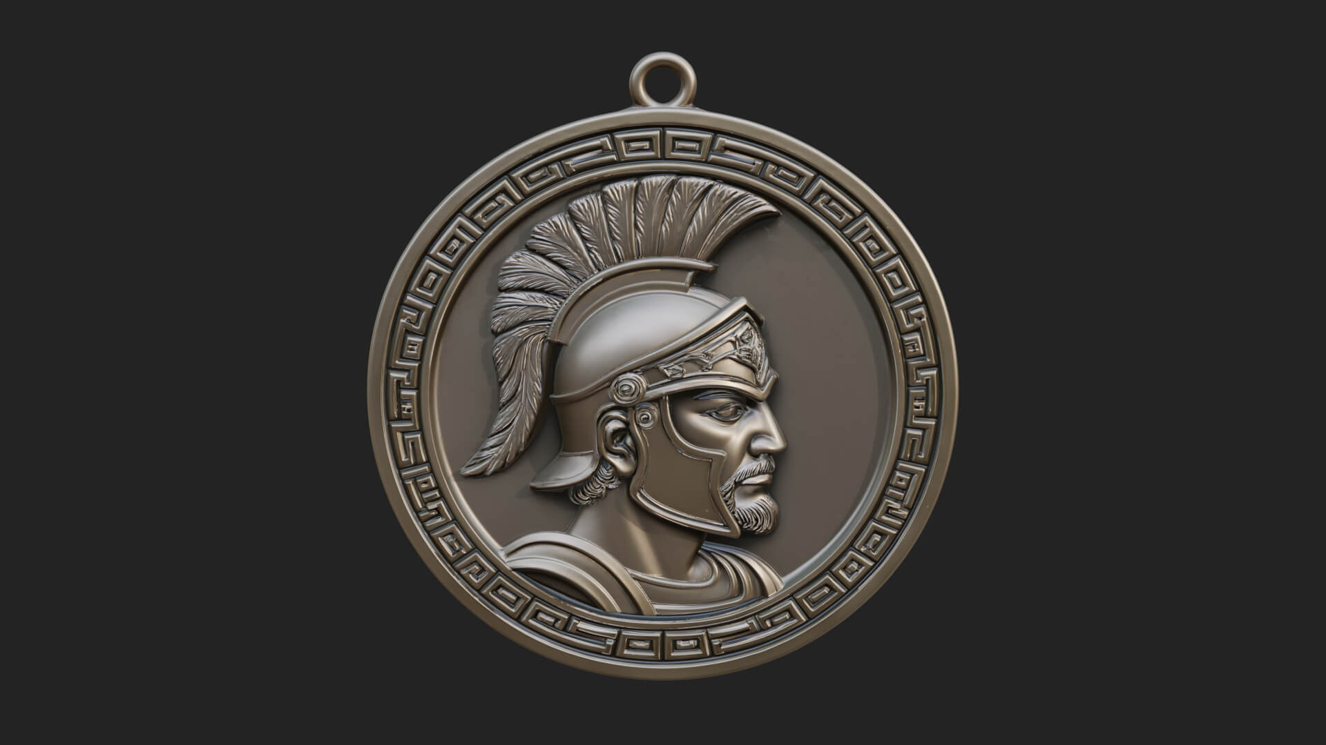 Spartan Helm Oval Plaque Design 2 3D Print Model 3D Model