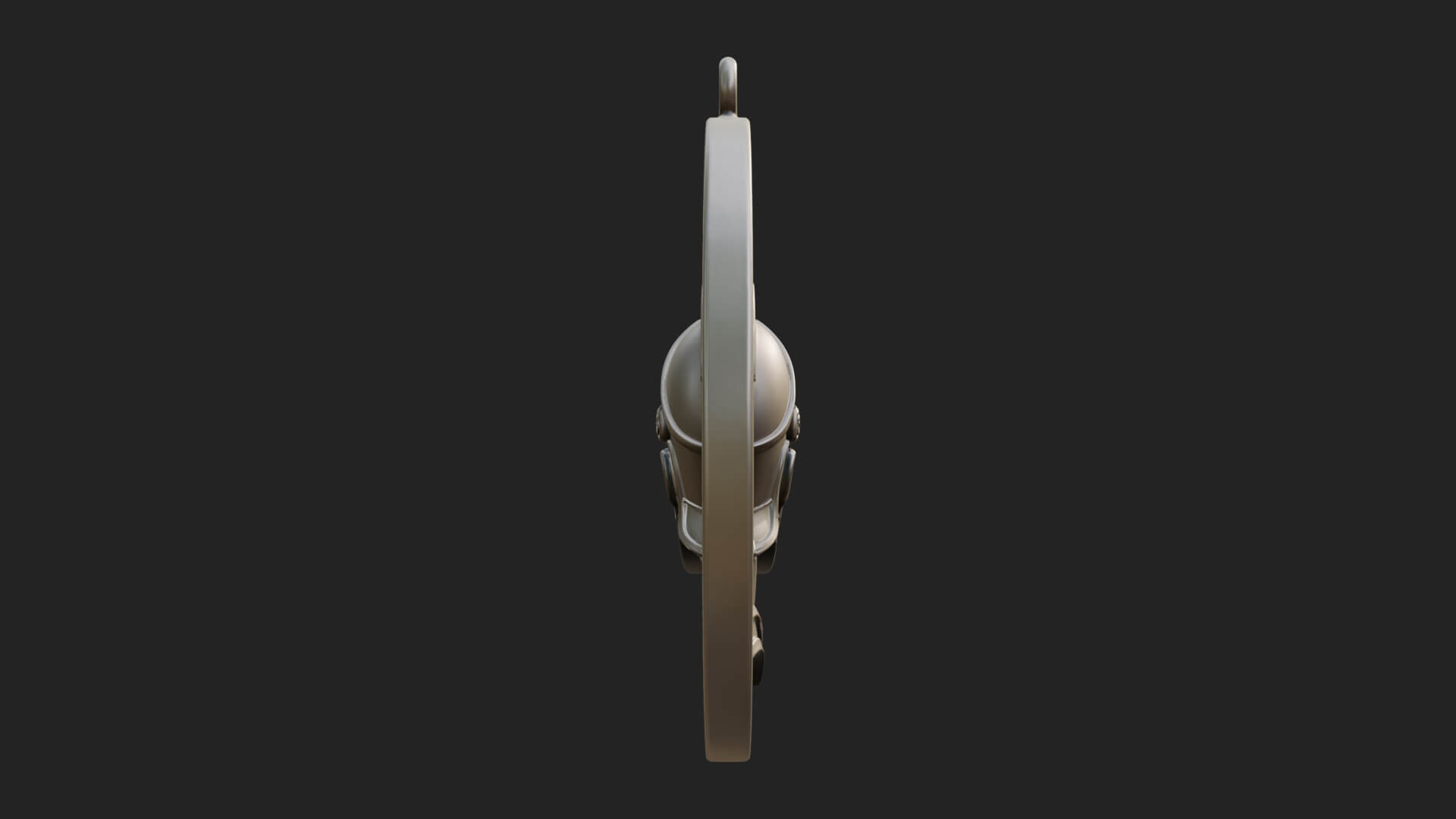 Spartan Helm Oval Plaque Design 2 3D Print Model 3D Model