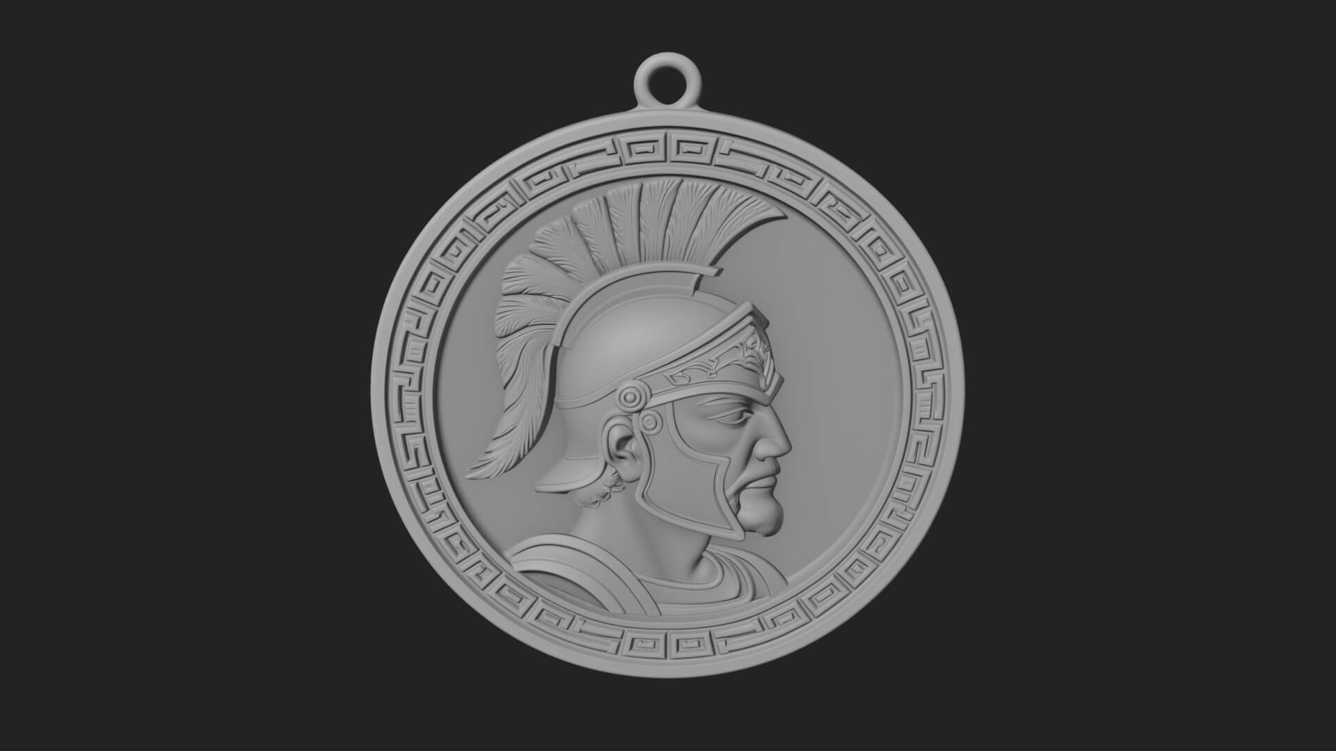 Spartan Helm Oval Plaque Design 2 3D Print Model 3D Model