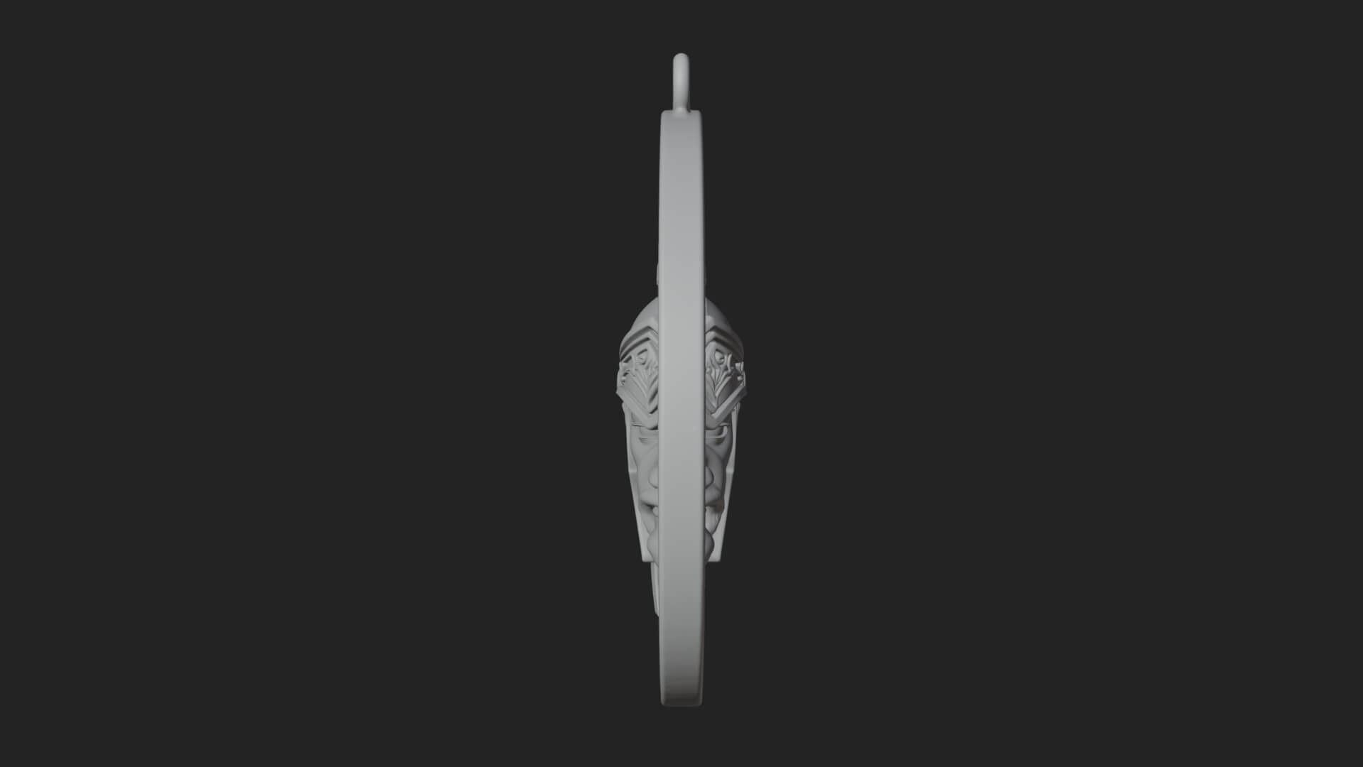 Spartan Helm Oval Plaque Design 2 3D Print Model 3D Model