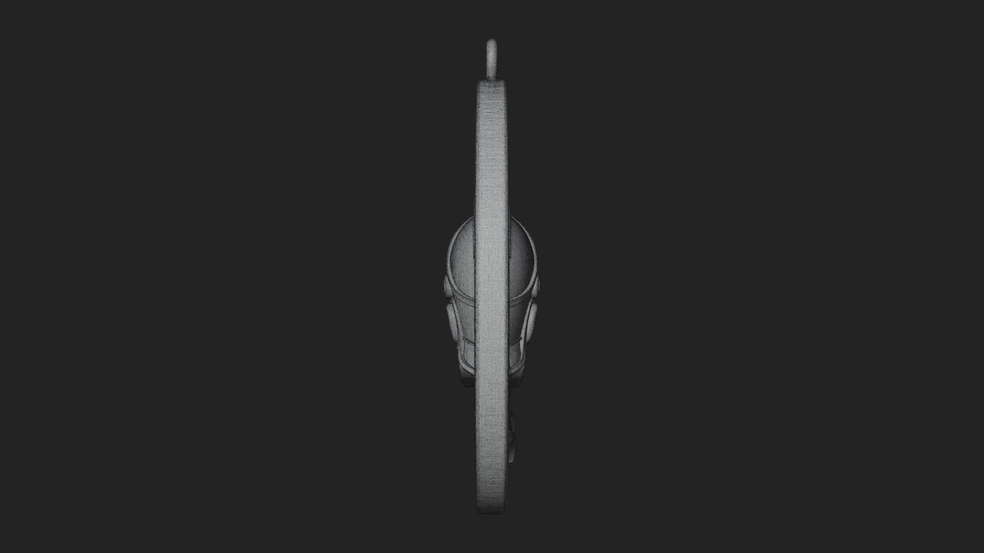 Spartan Helm Oval Plaque Design 2 3D Print Model 3D Model