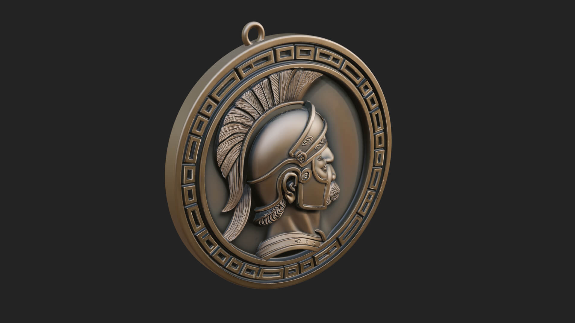 Spartan Helm Oval Plaque Design 3 3D Print Model 3D Model