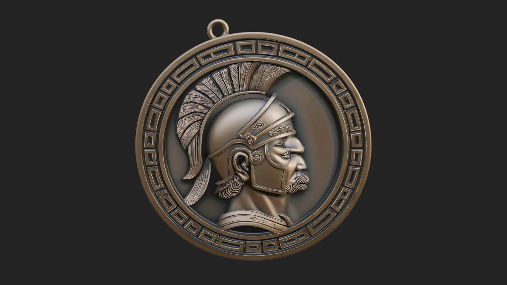 Spartan Helm Oval Plaque Design 3 3D Print Model 3D Model
