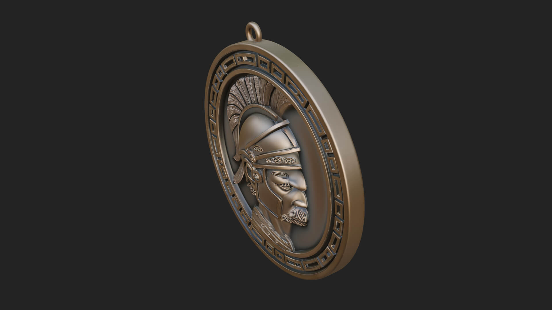 Spartan Helm Oval Plaque Design 3 3D Print Model 3D Model